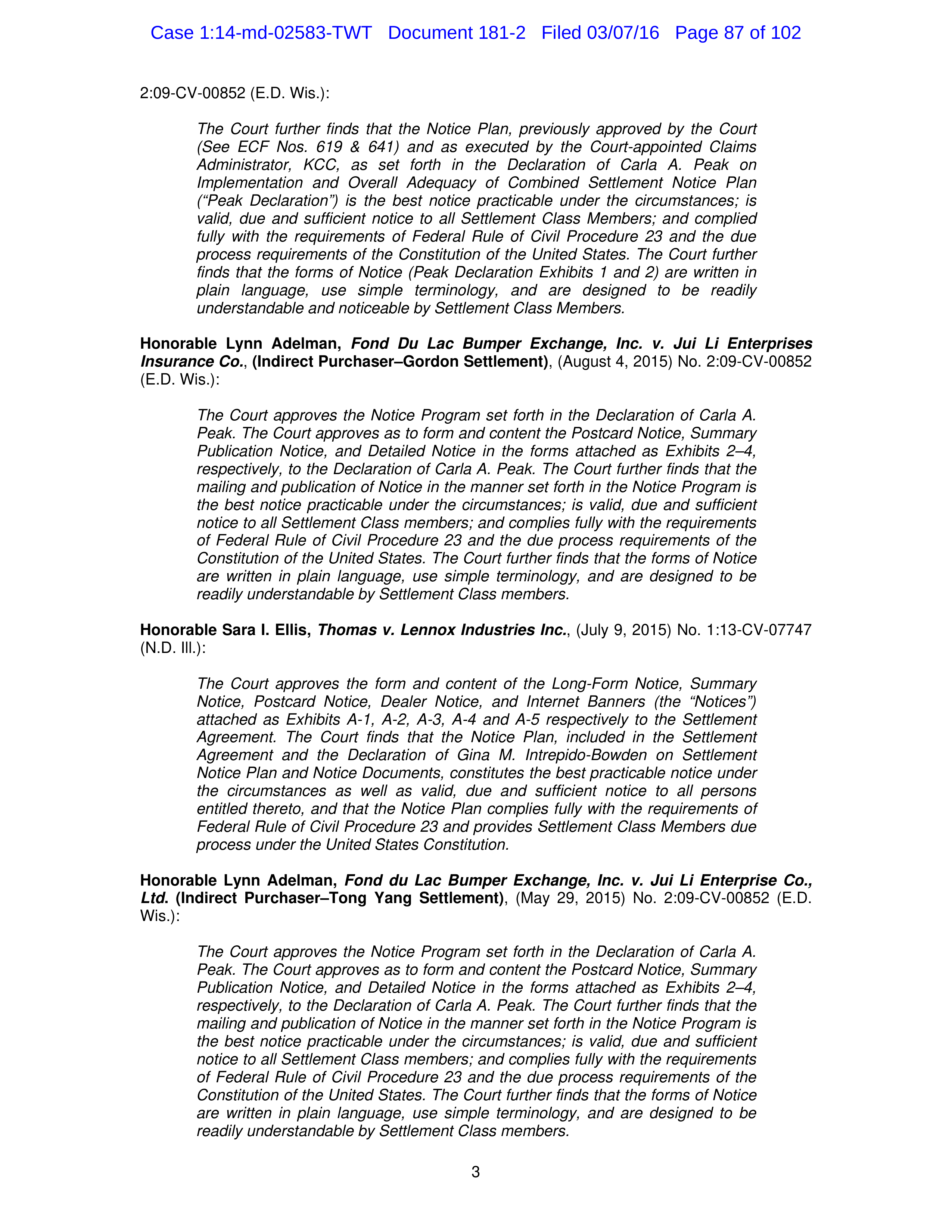 THE HOME DEPOT SETTLEMENT AGREEMENT — page 86