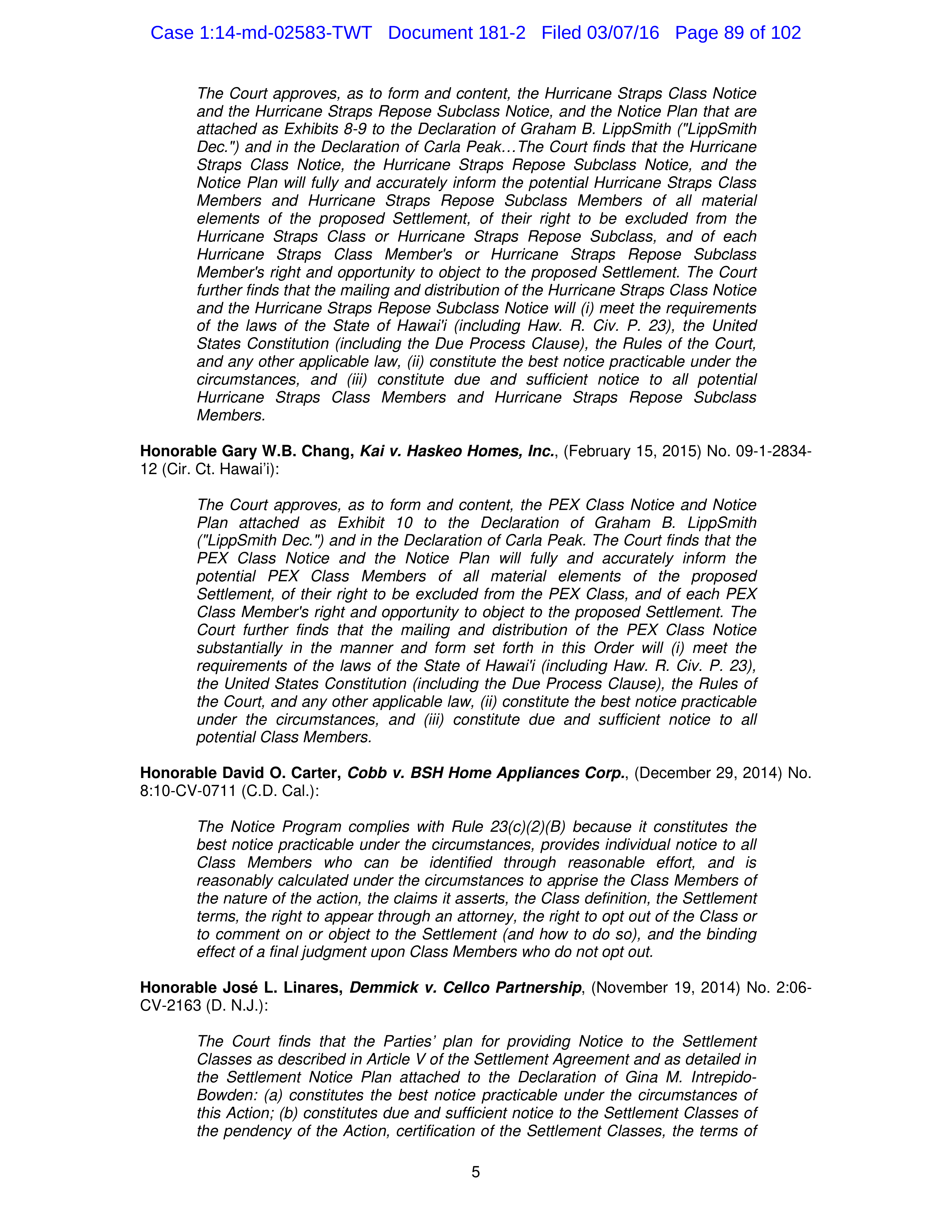 THE HOME DEPOT SETTLEMENT AGREEMENT — page 88