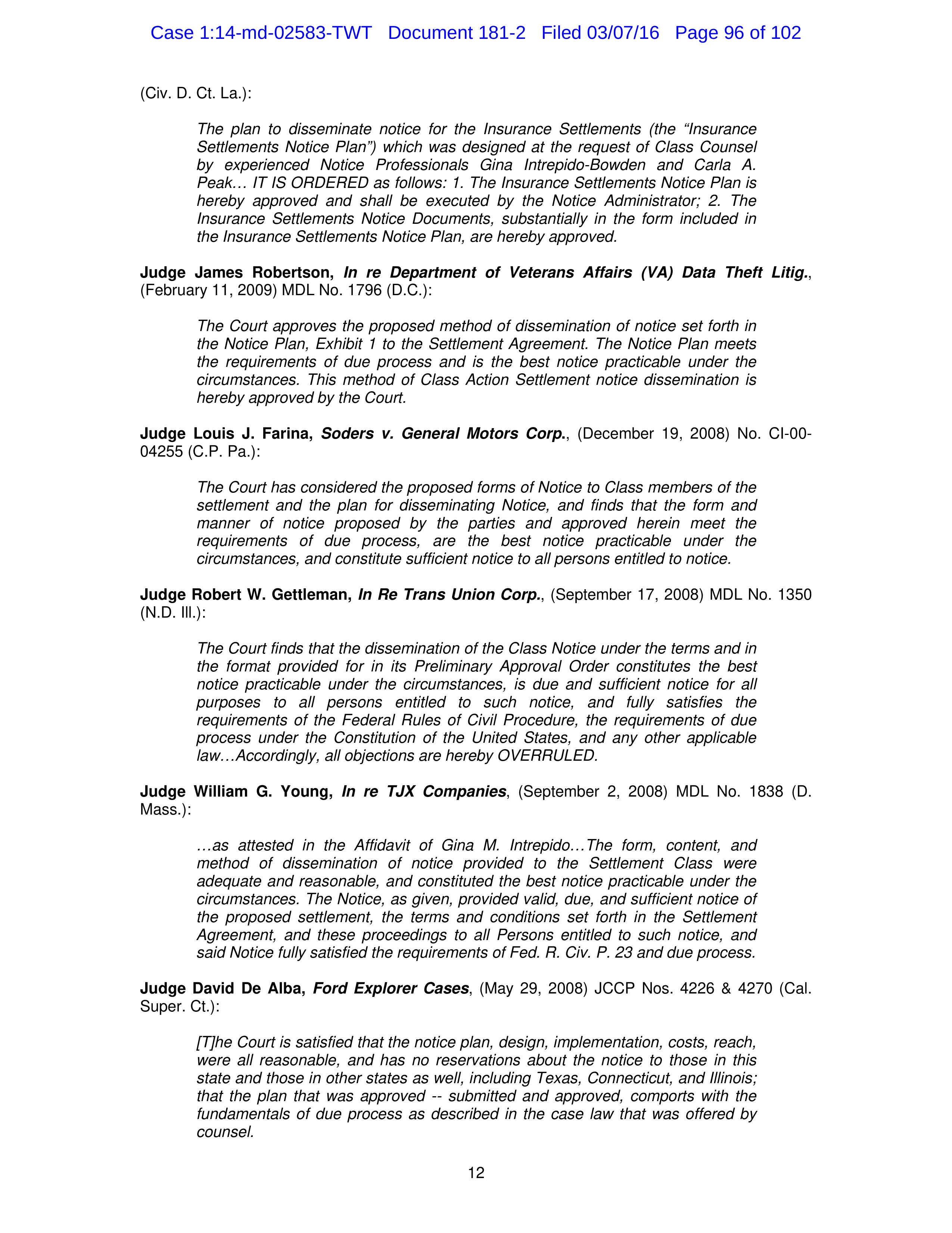 THE HOME DEPOT SETTLEMENT AGREEMENT — page 95