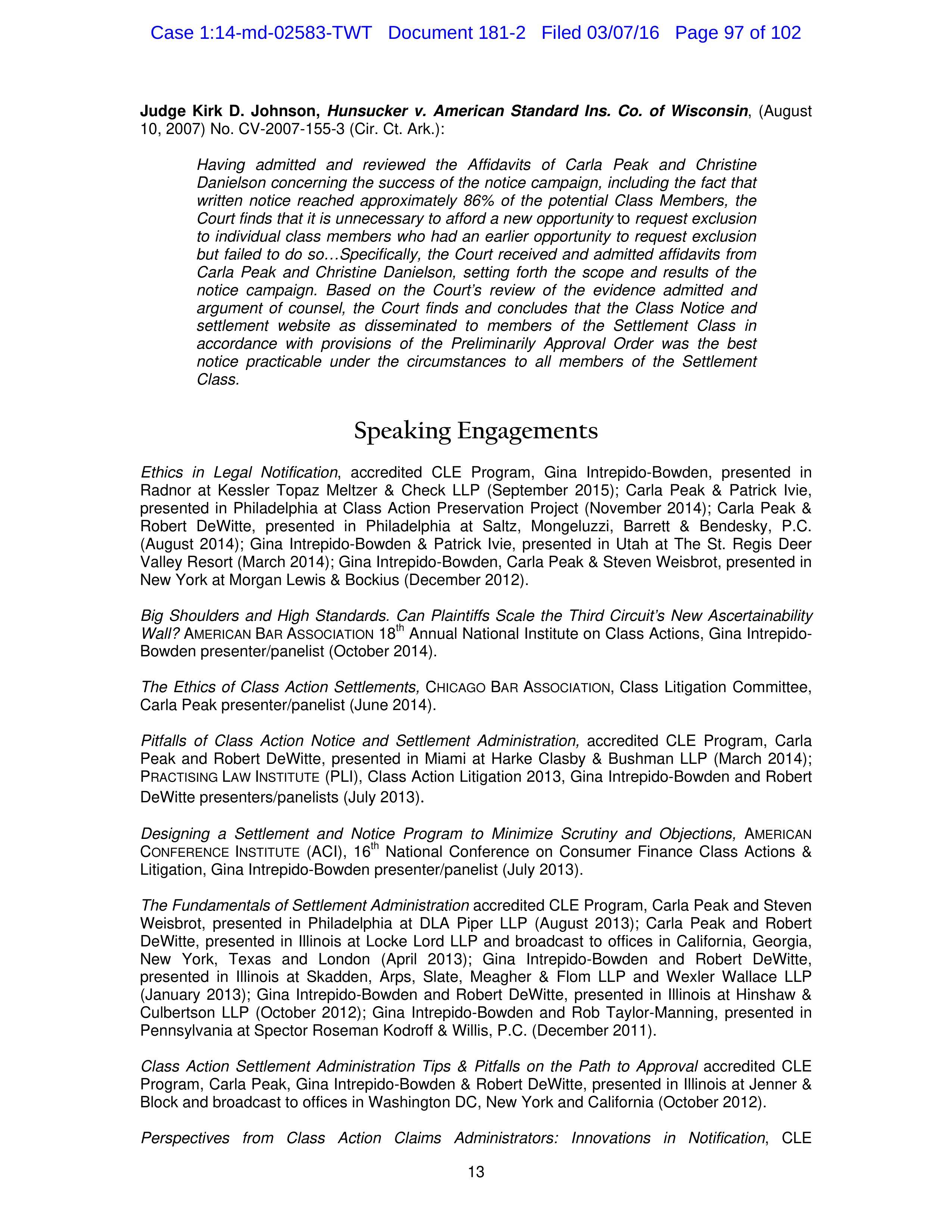 THE HOME DEPOT SETTLEMENT AGREEMENT — page 96