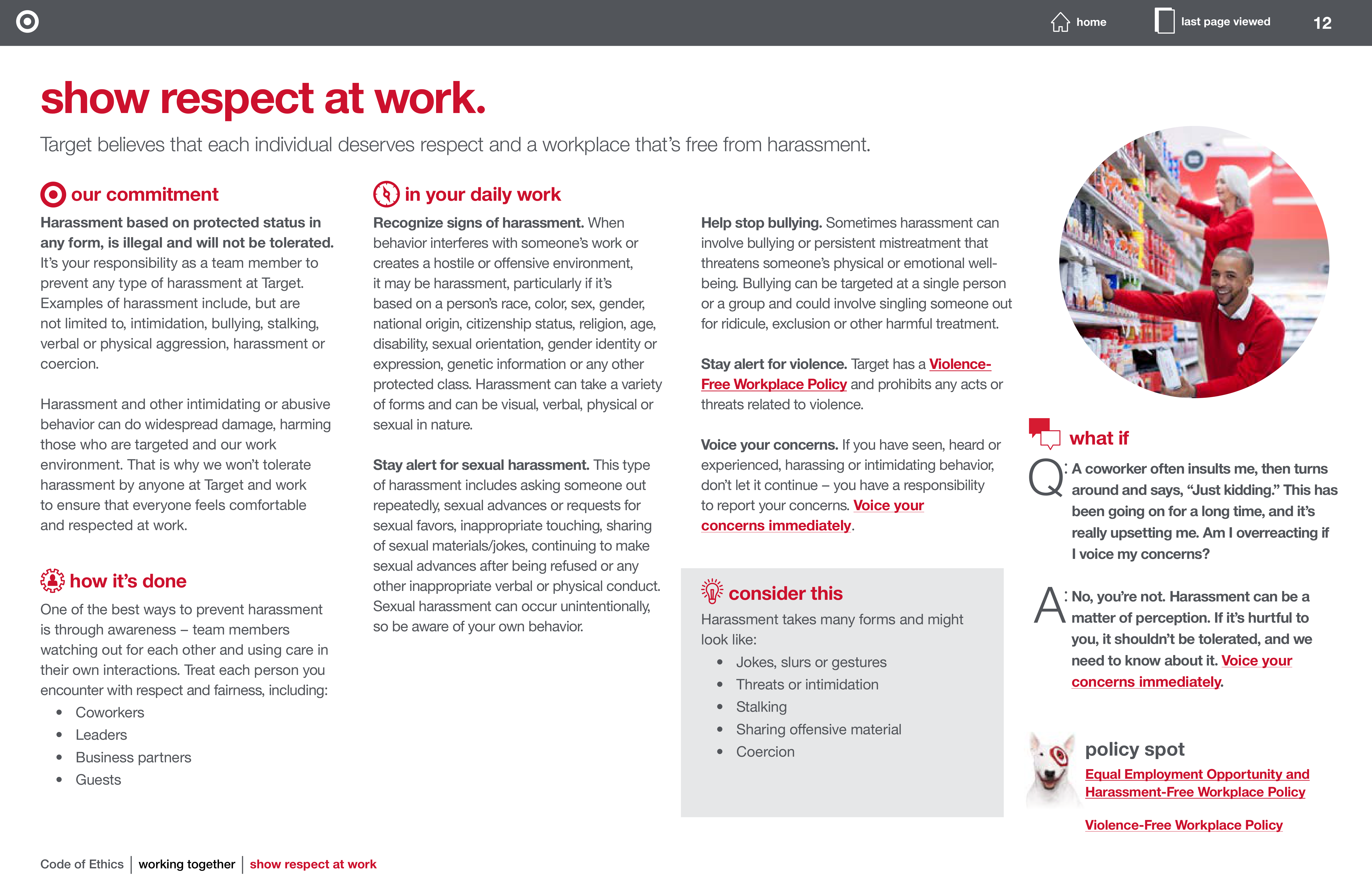 Target Corporation Code of Ethics Handbook — page 12