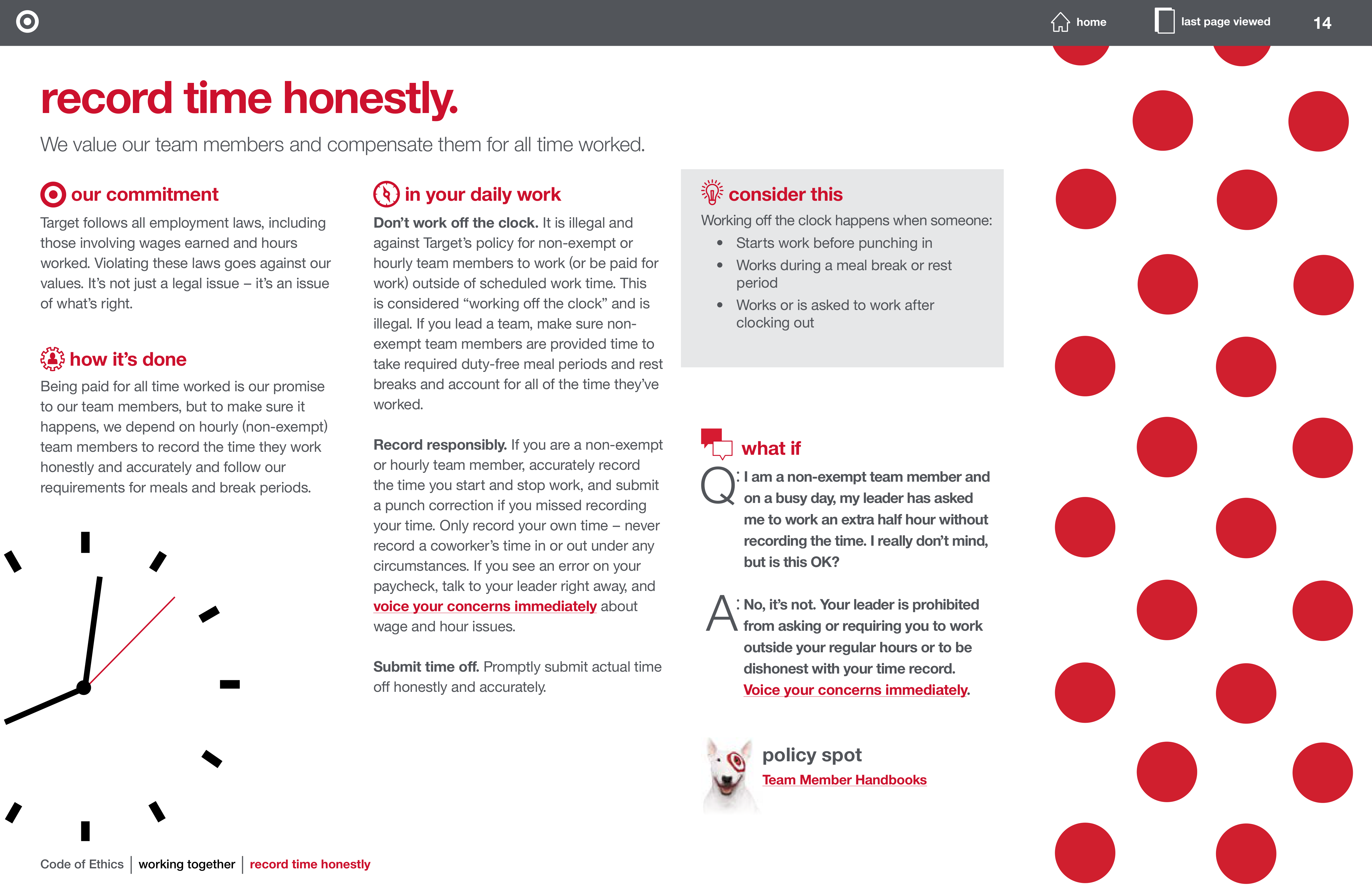 Target Corporation Code of Ethics Handbook — page 14