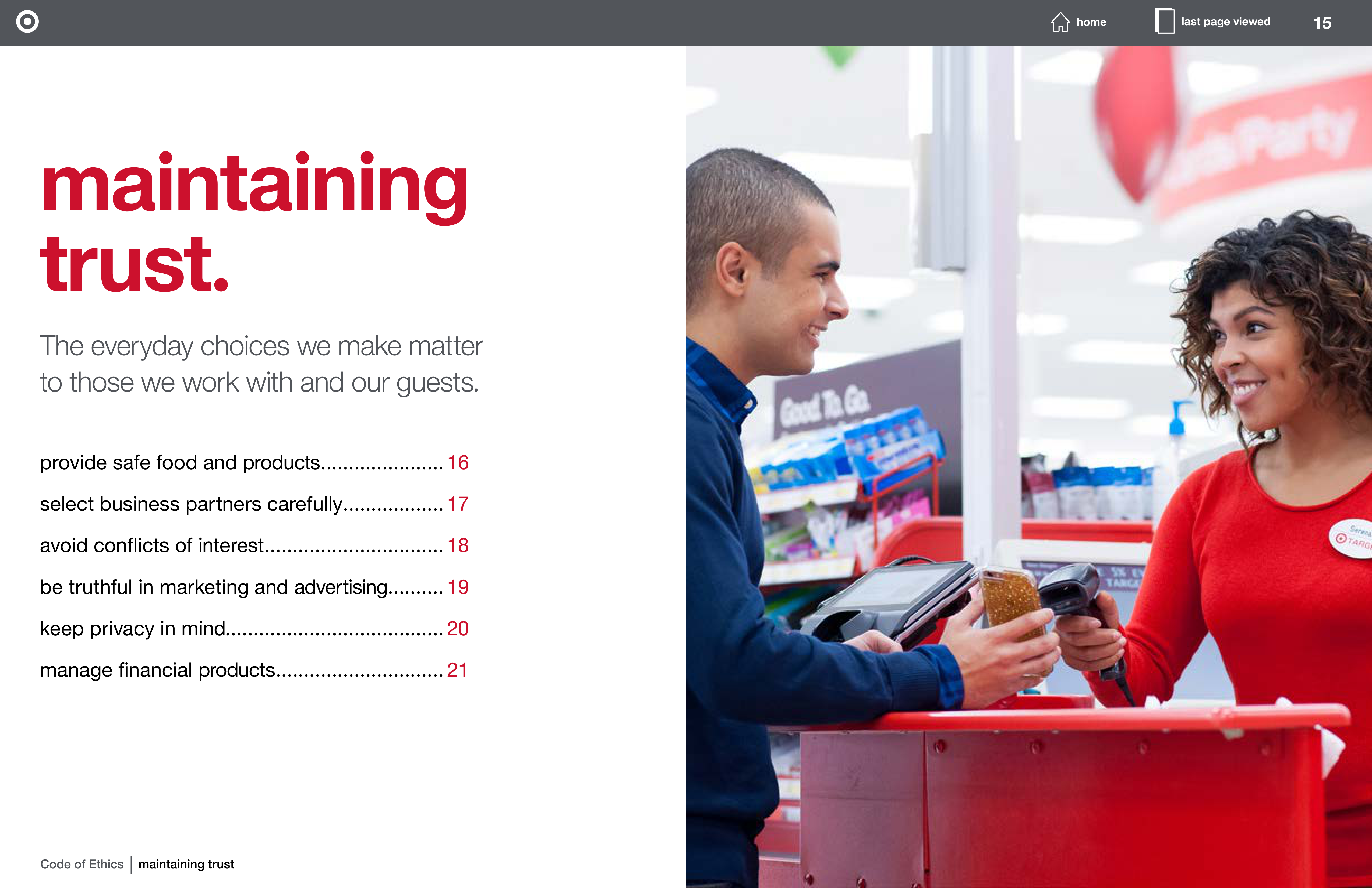 Target Corporation Code of Ethics Handbook — page 15