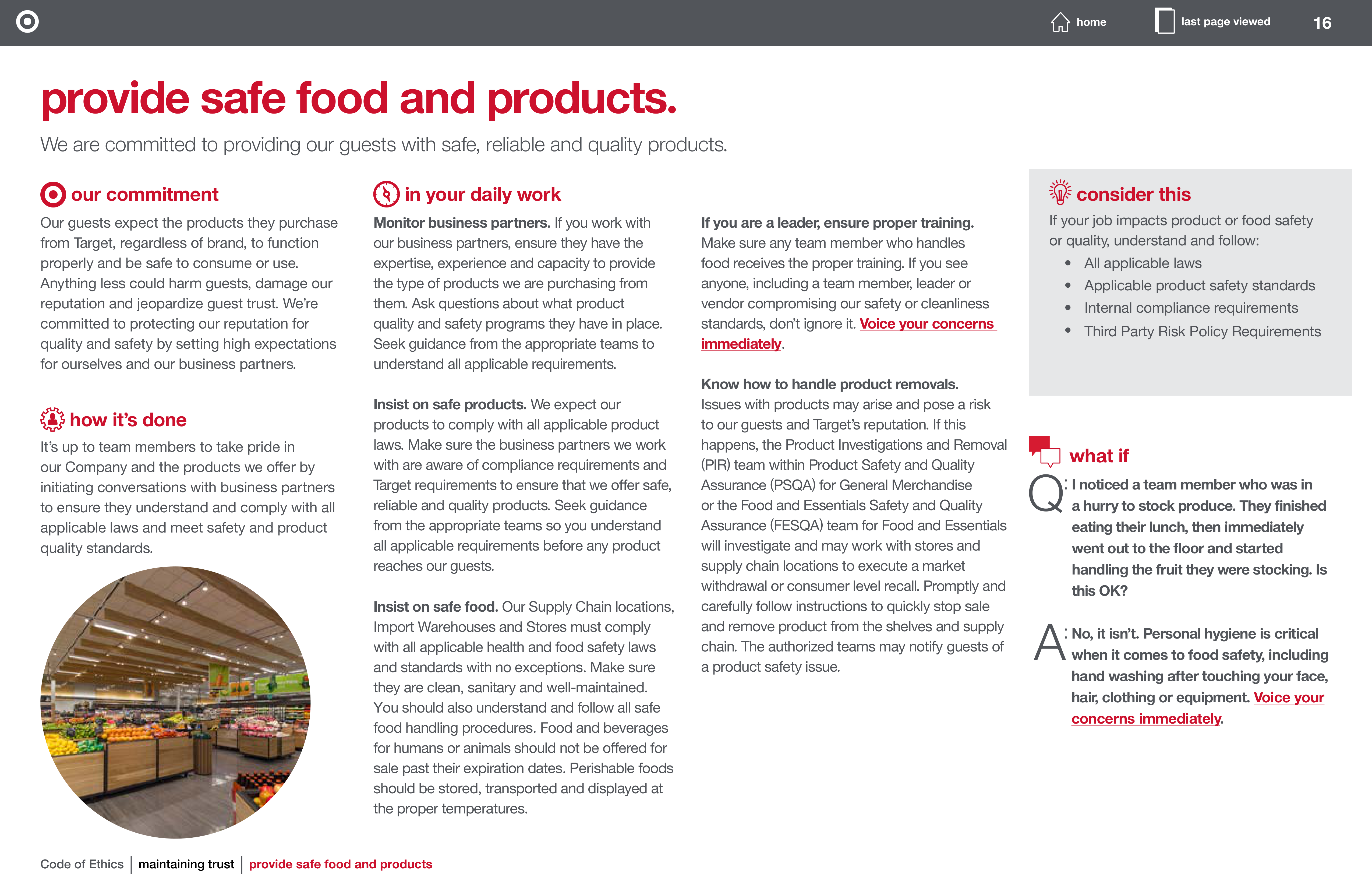 Target Corporation Code of Ethics Handbook — page 16