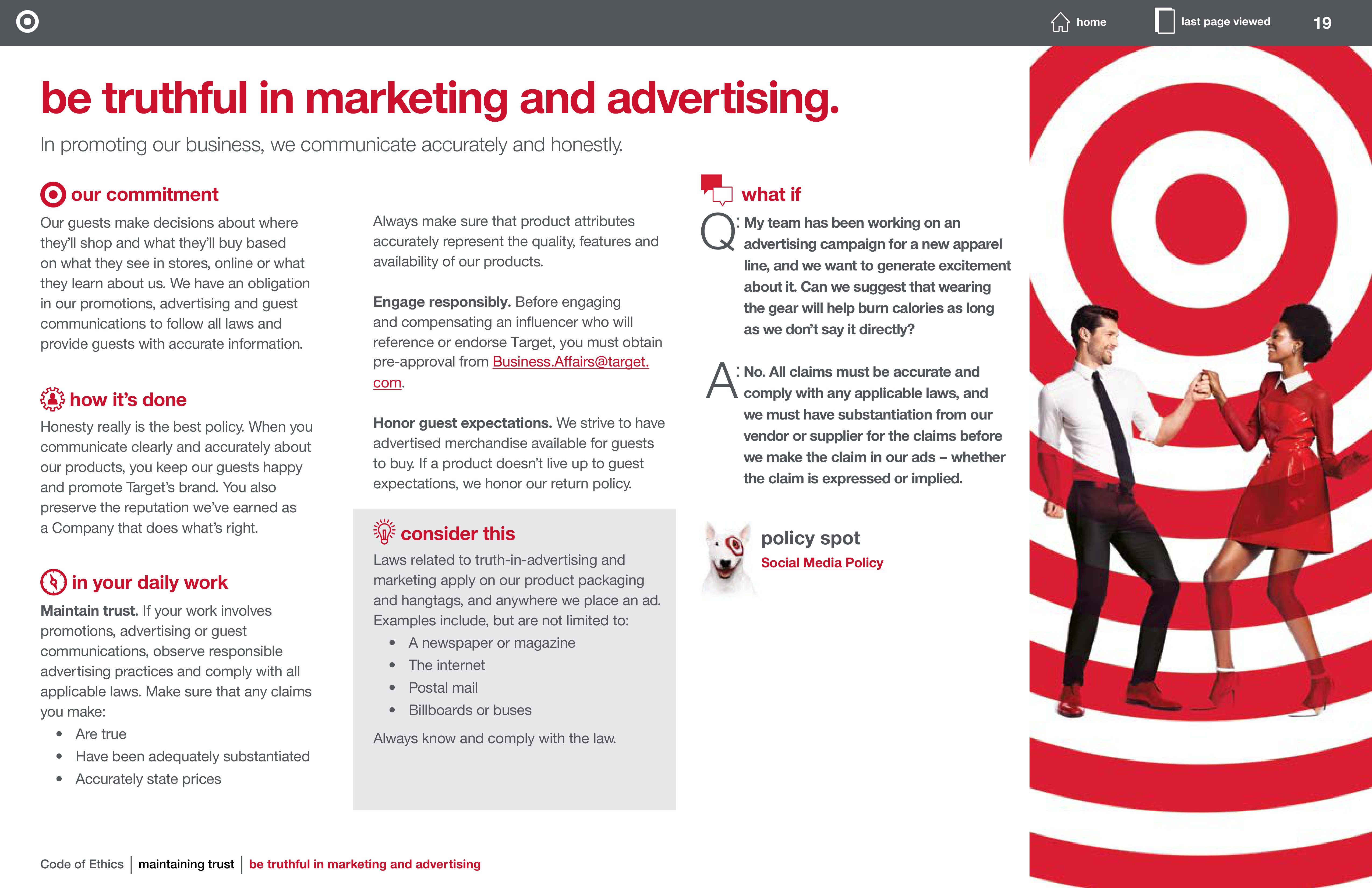 Target Corporation Code of Ethics Handbook — page 19