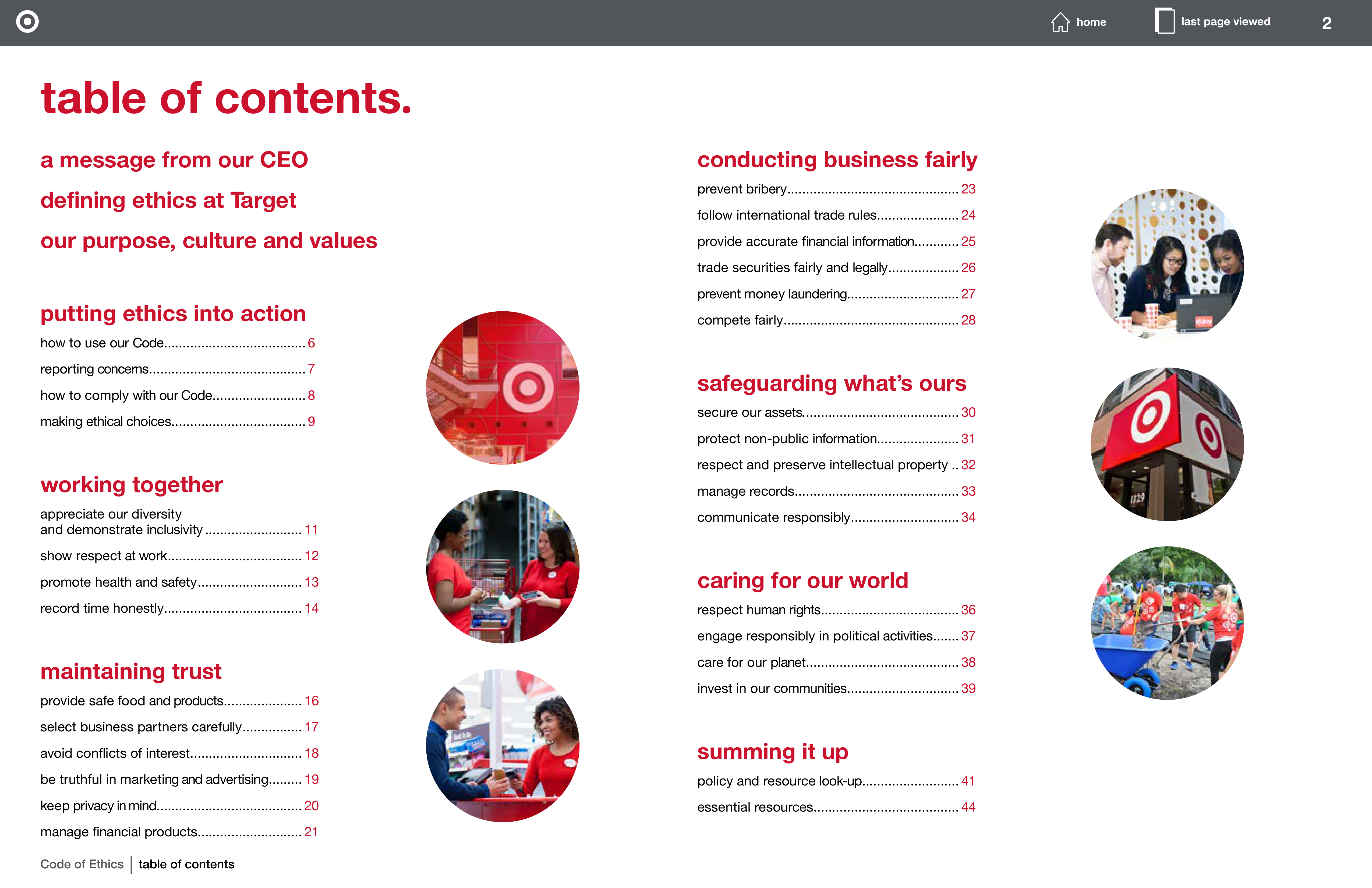 Target Corporation Code of Ethics Handbook — page 2