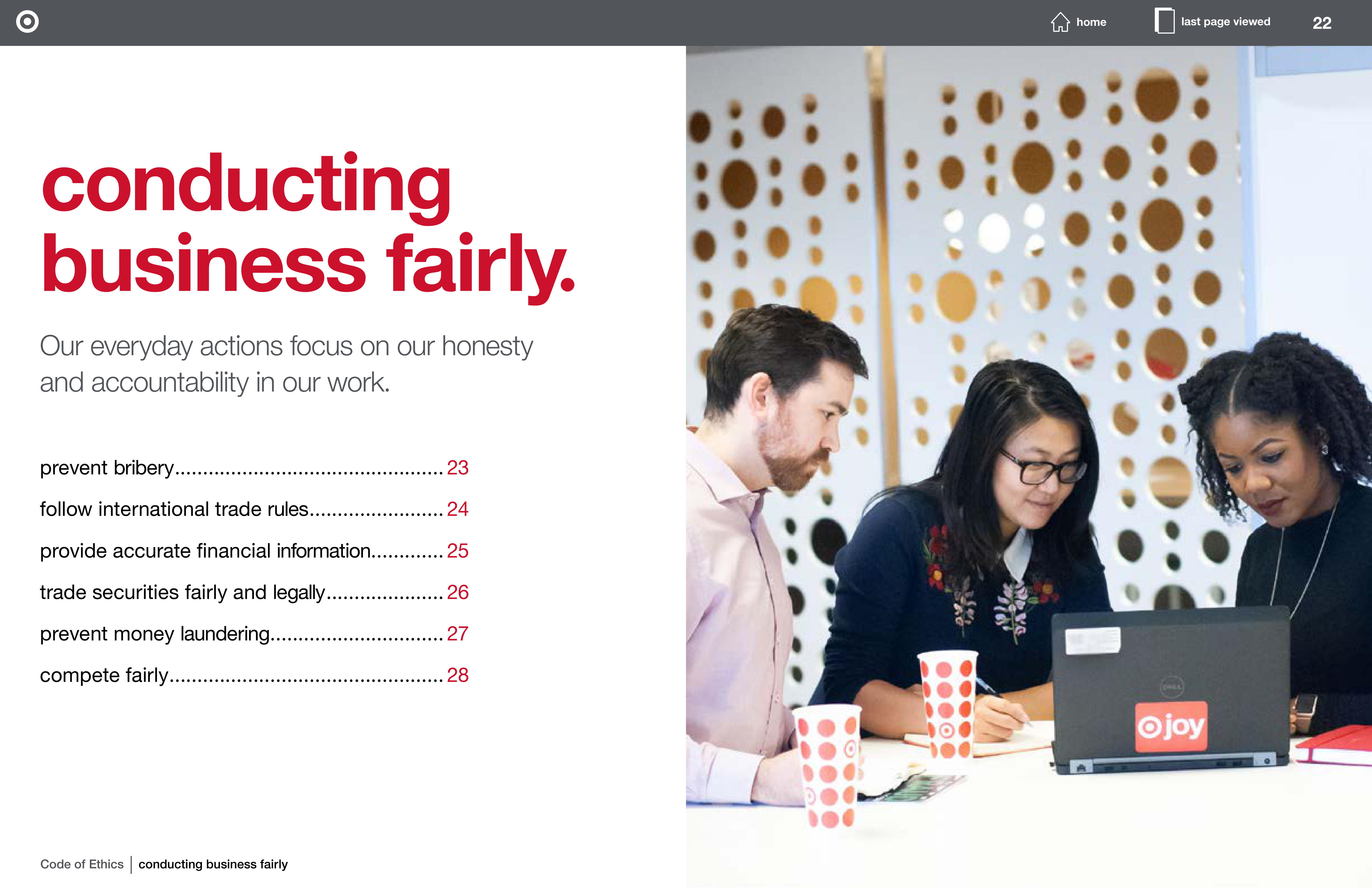 Target Corporation Code of Ethics Handbook — page 22