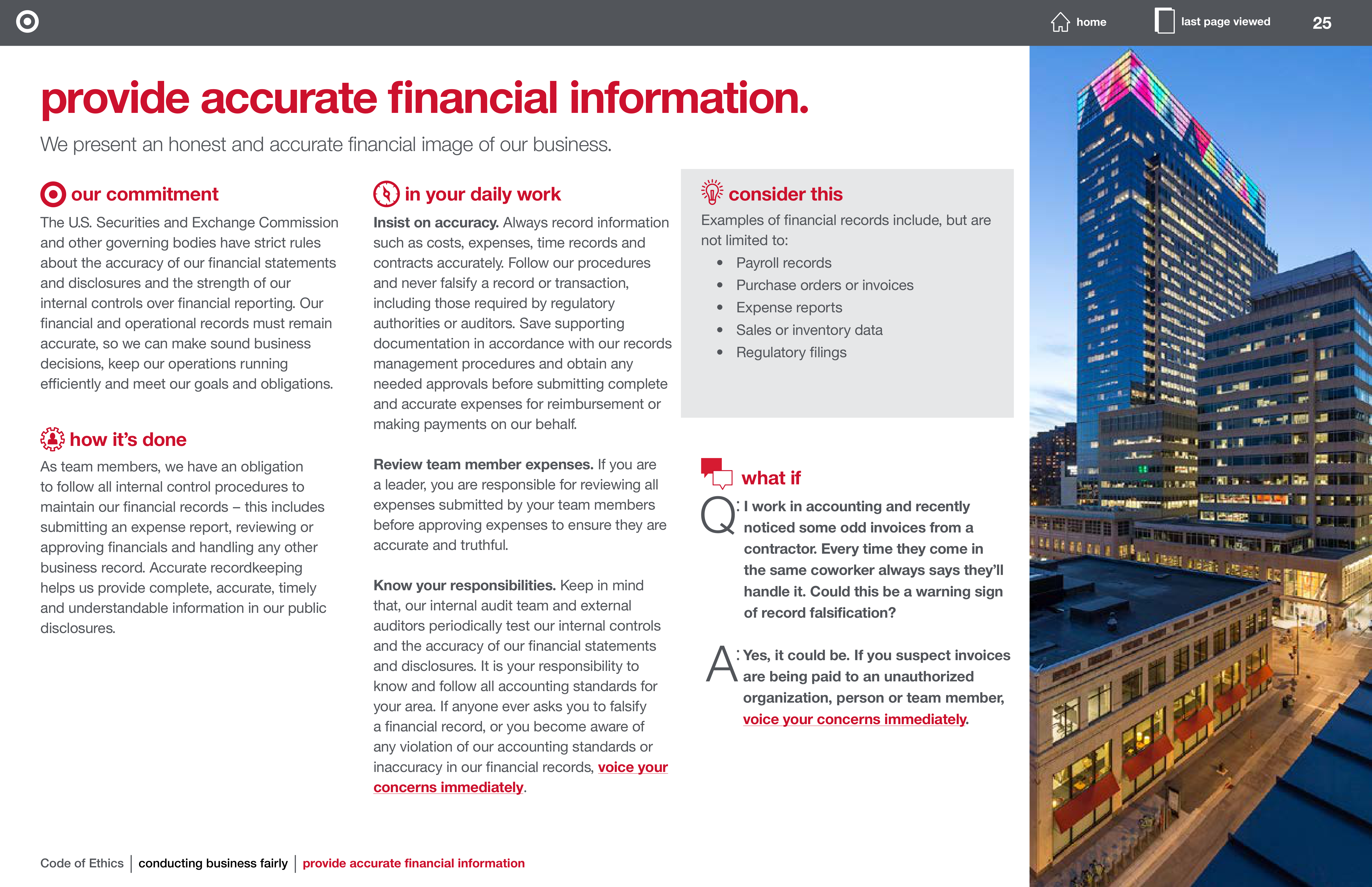 Target Corporation Code of Ethics Handbook — page 25