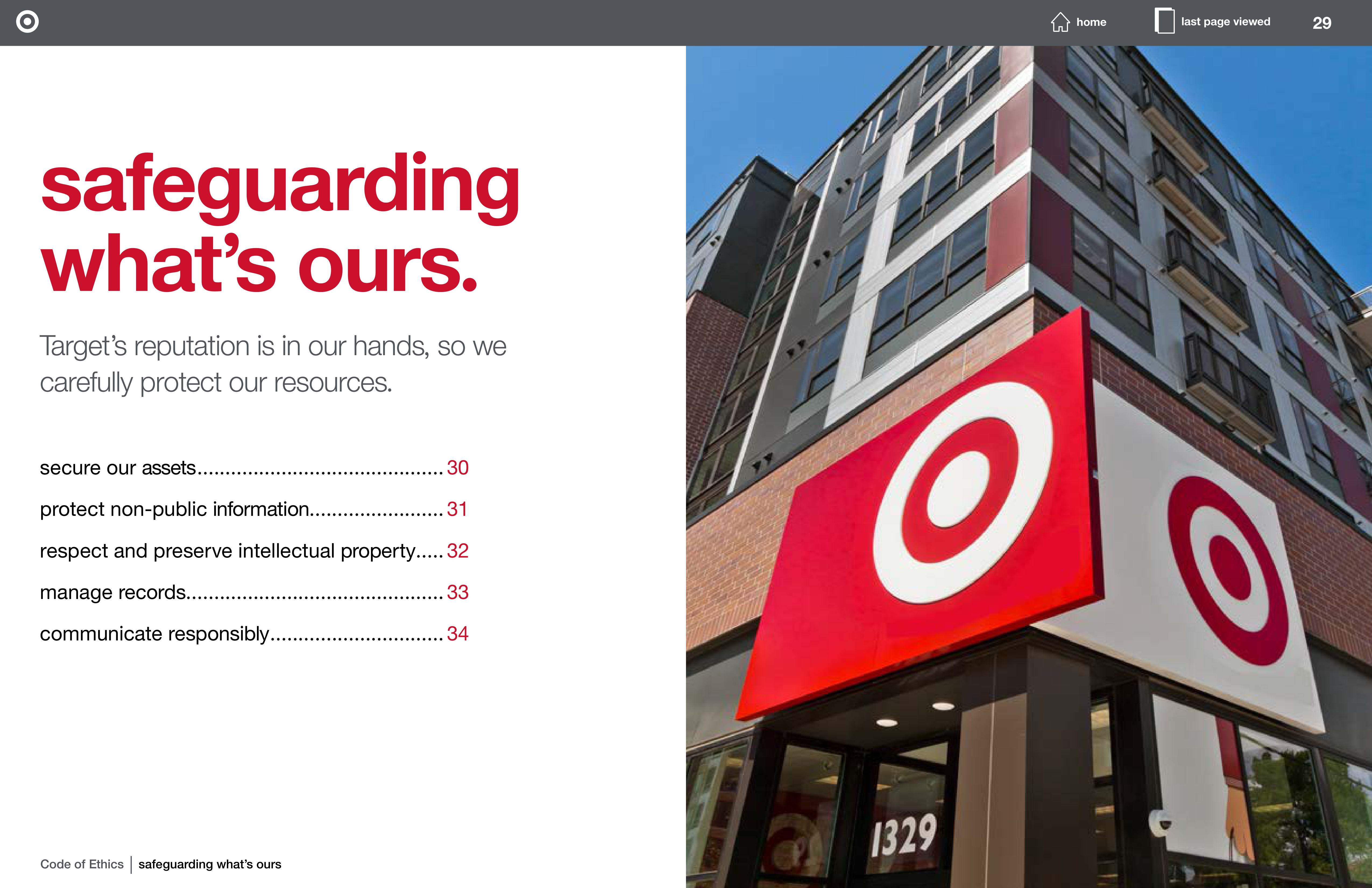 Target Corporation Code of Ethics Handbook — page 29