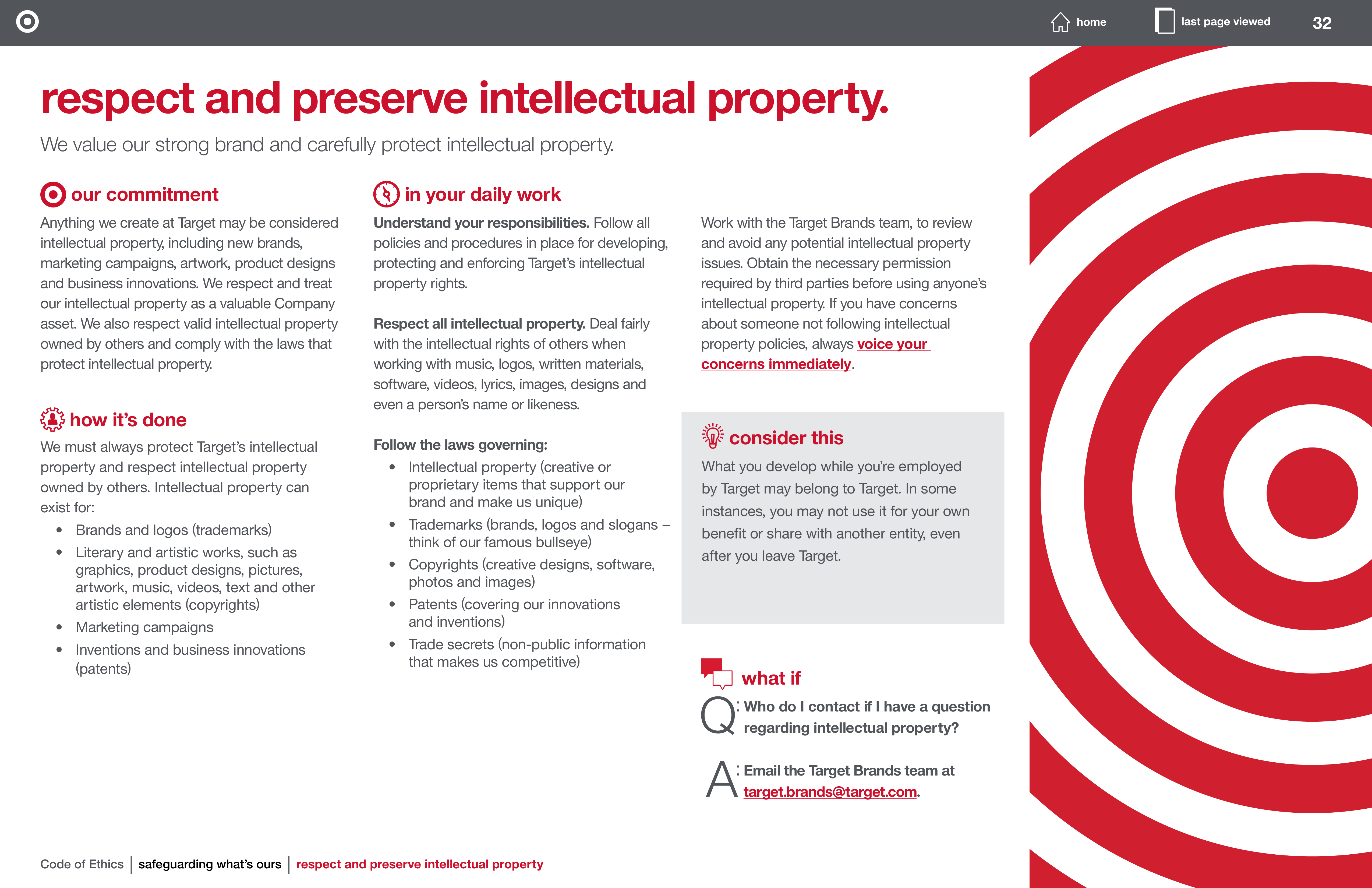 Target Corporation Code of Ethics Handbook — page 32