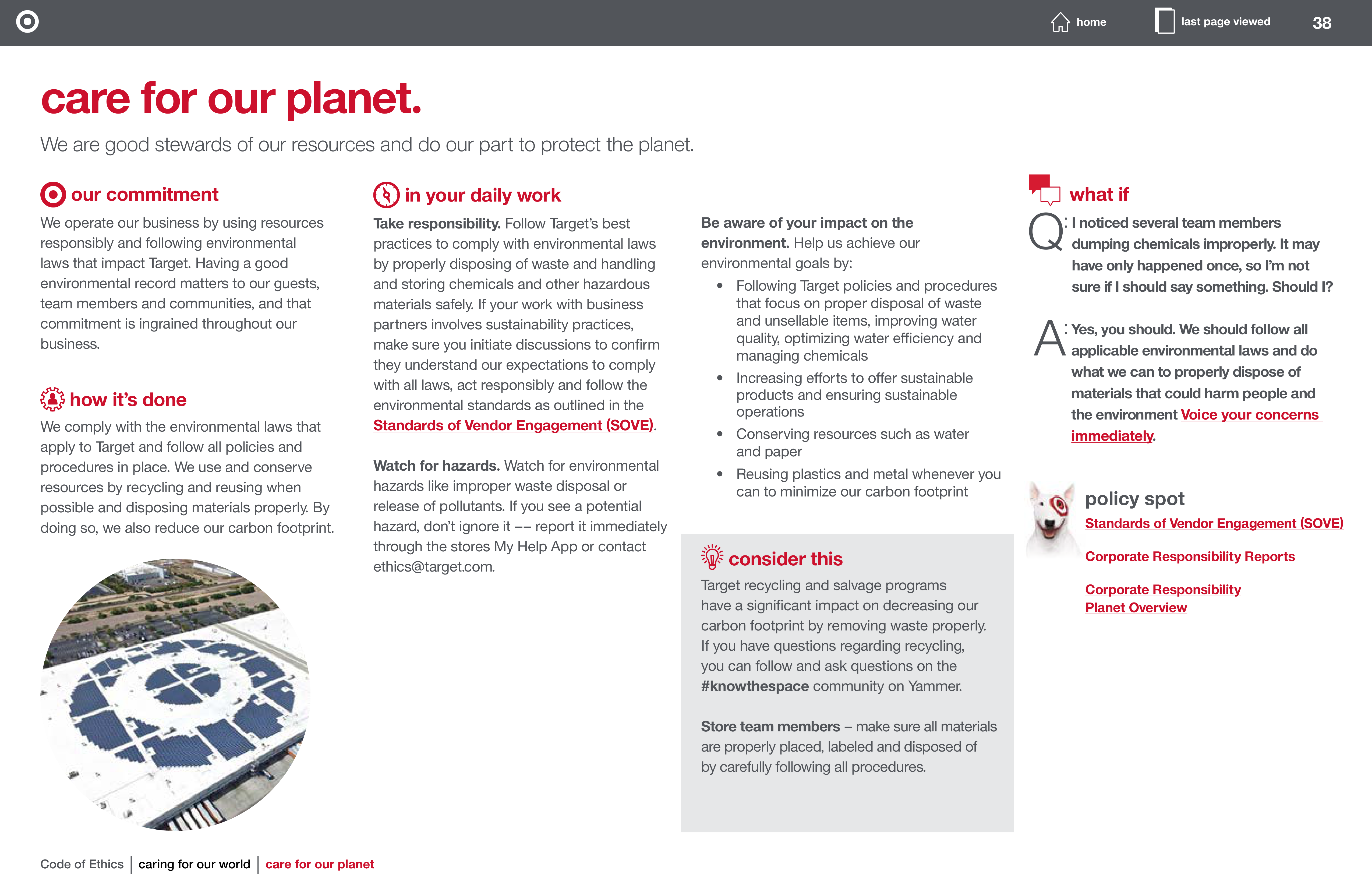 Target Corporation Code of Ethics Handbook — page 38