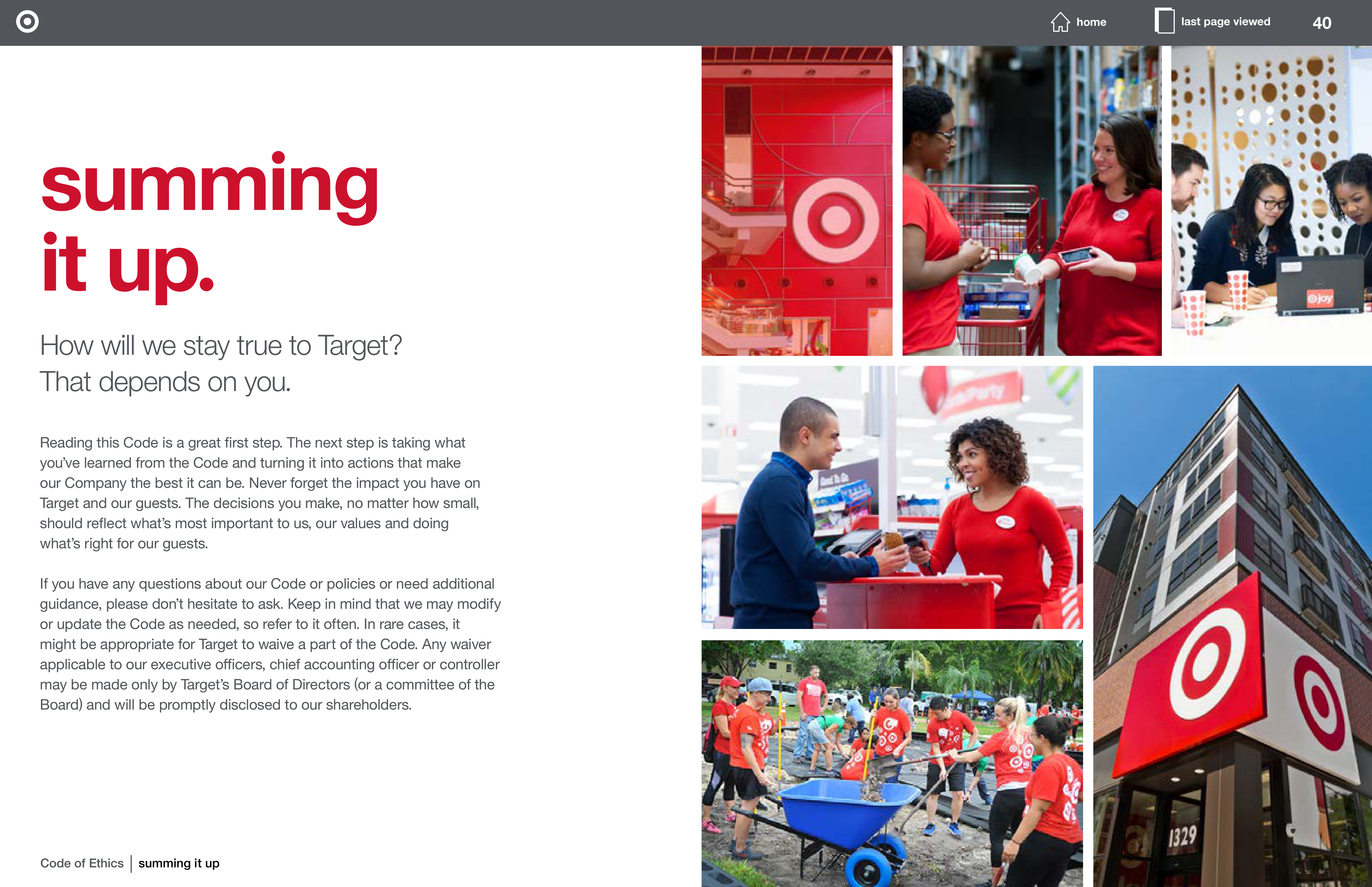 Target Corporation Code of Ethics Handbook — page 40