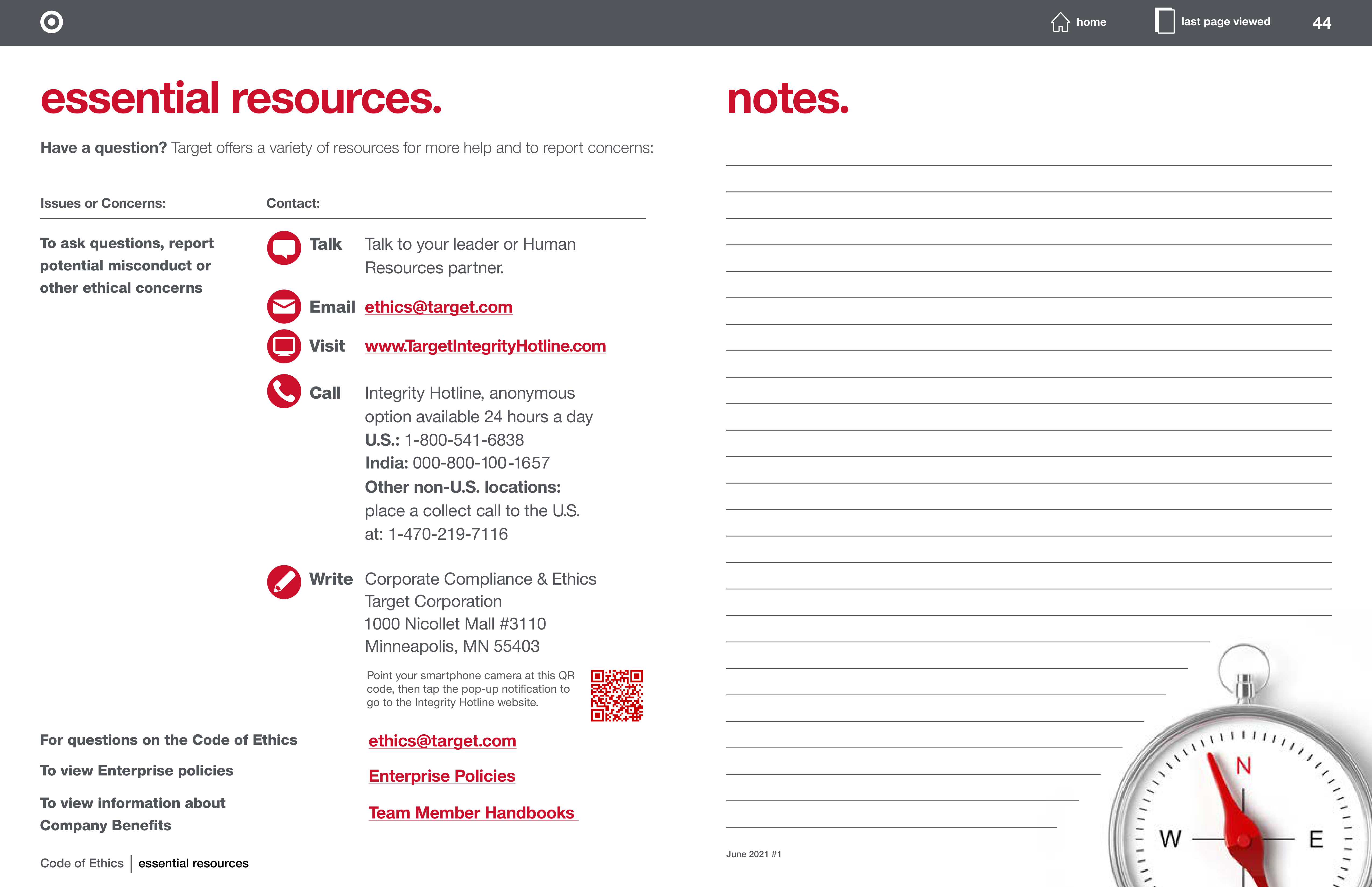 Target Corporation Code of Ethics Handbook — page 44