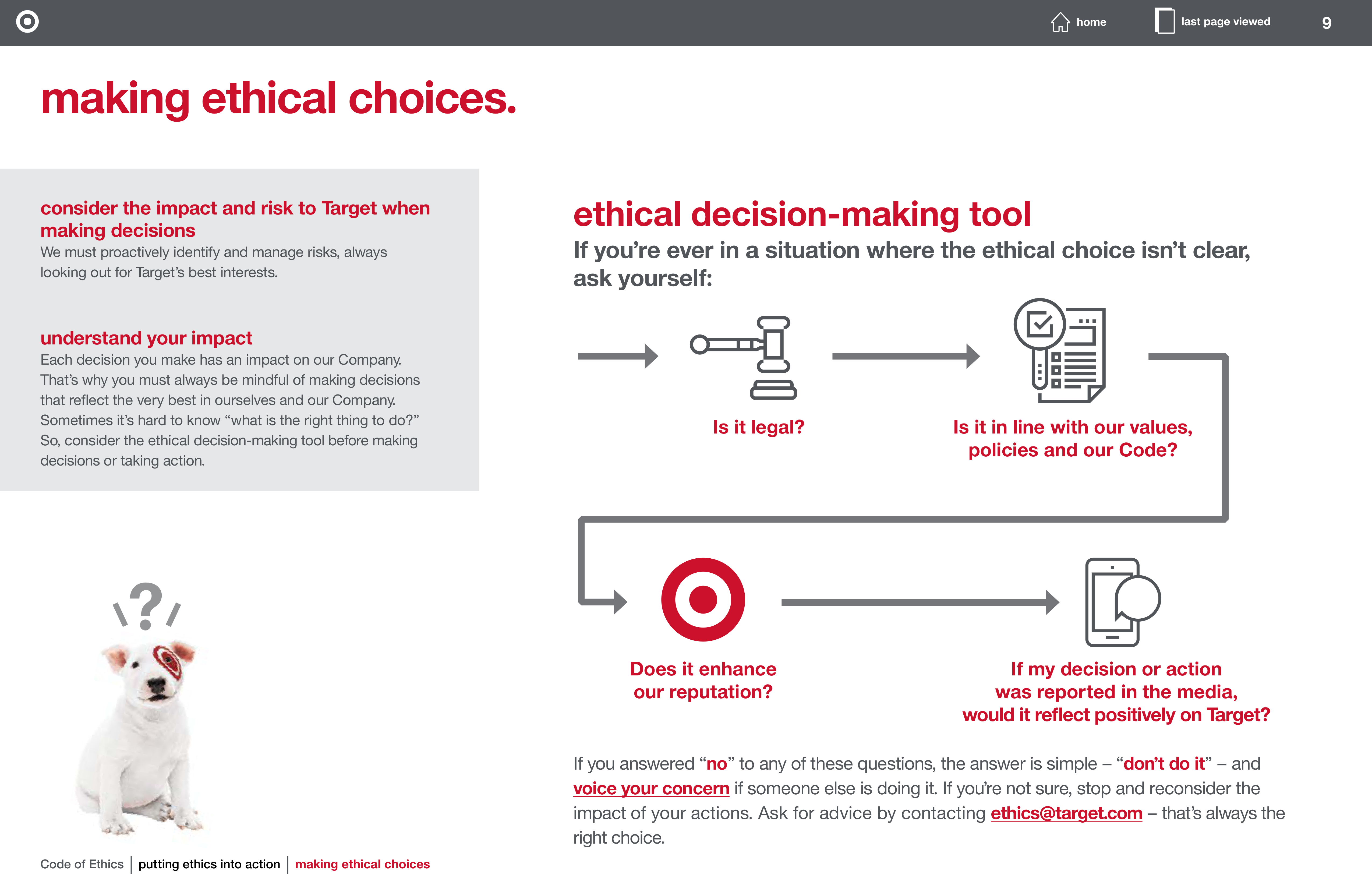Target Corporation Code of Ethics Handbook — page 9