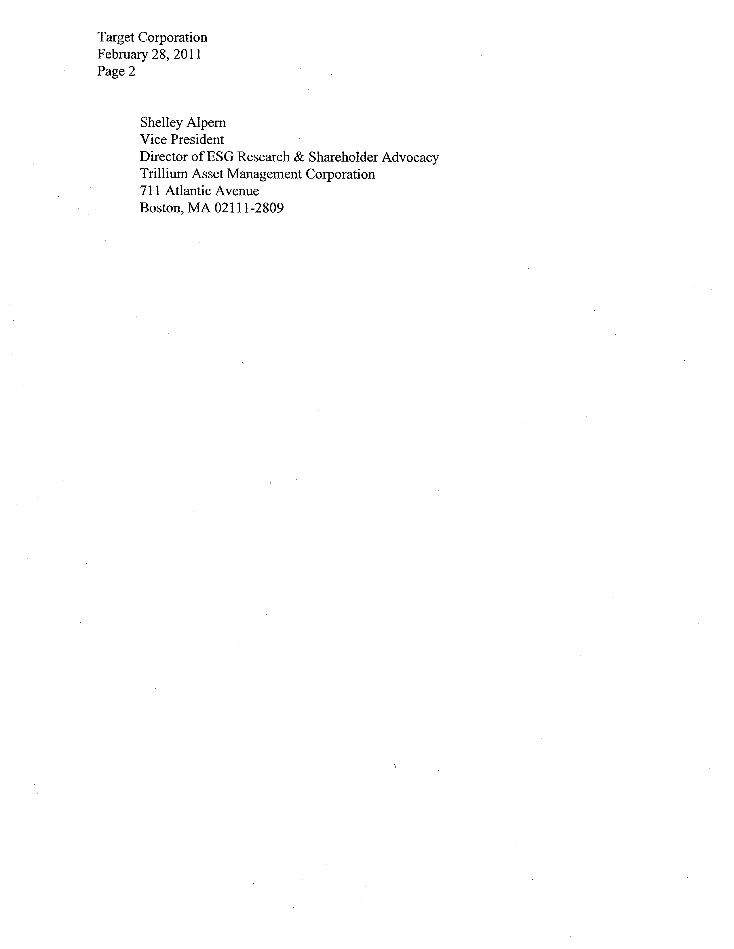 Target Proposal  — page 2