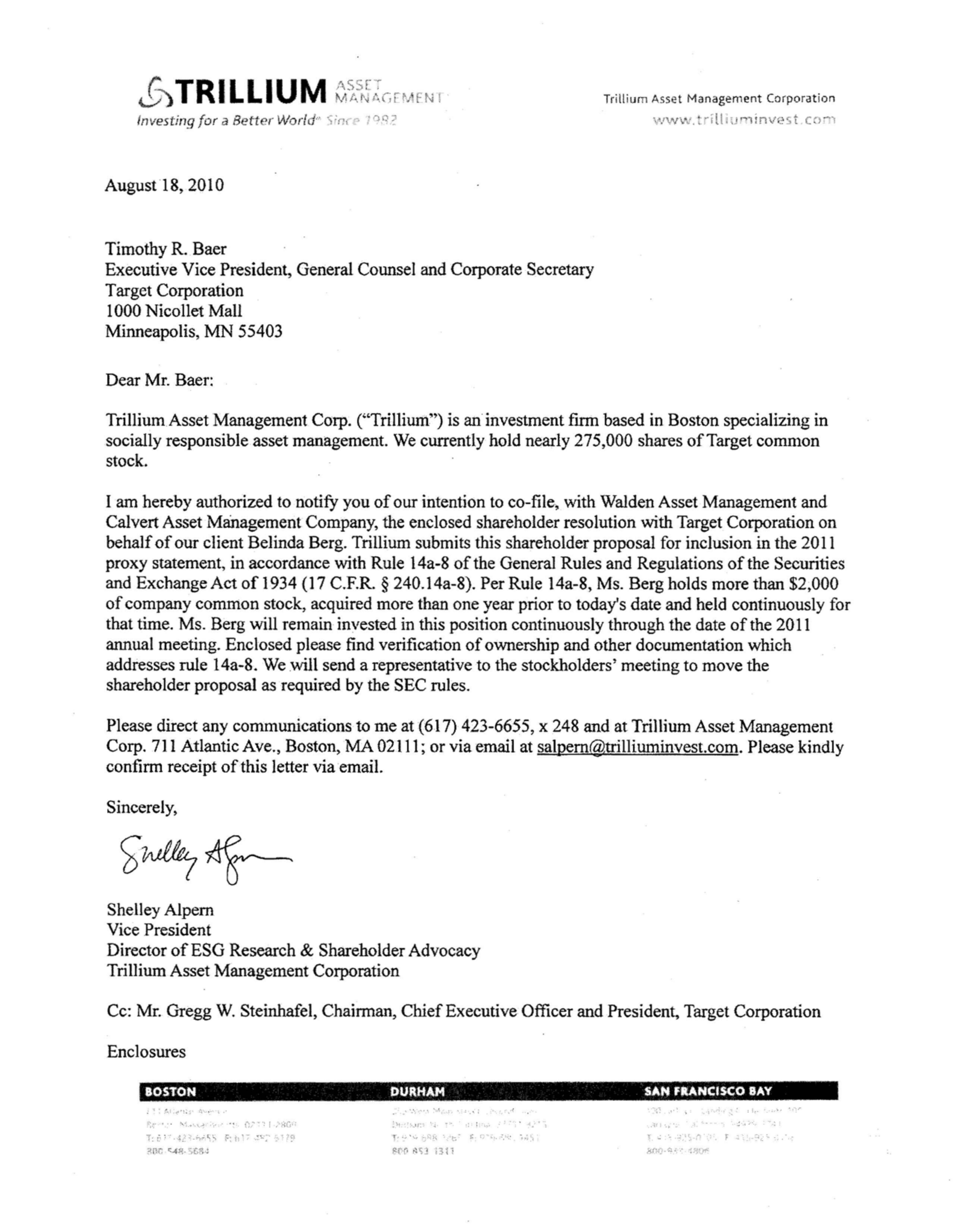 Target Proposal  — page 38