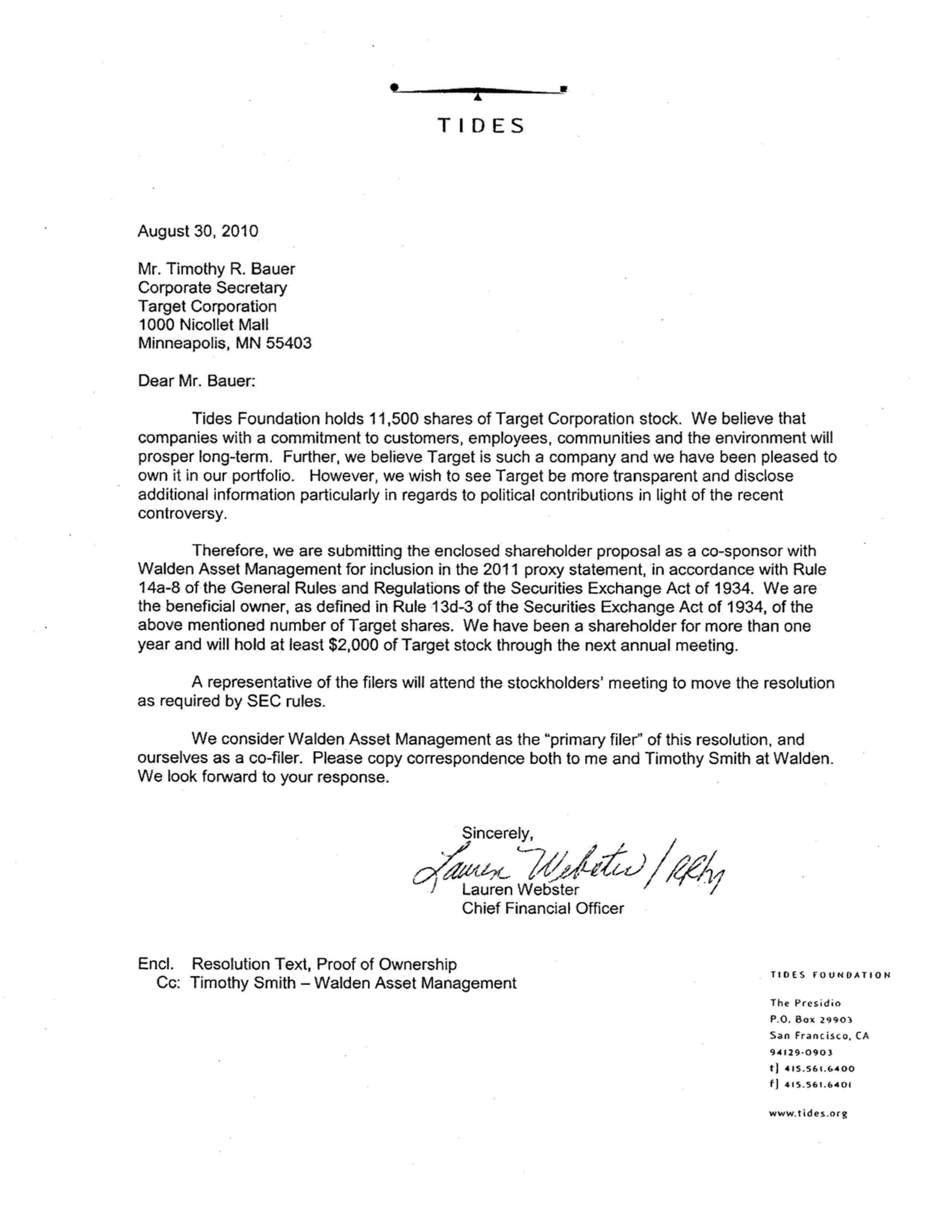 Target Proposal  — page 40