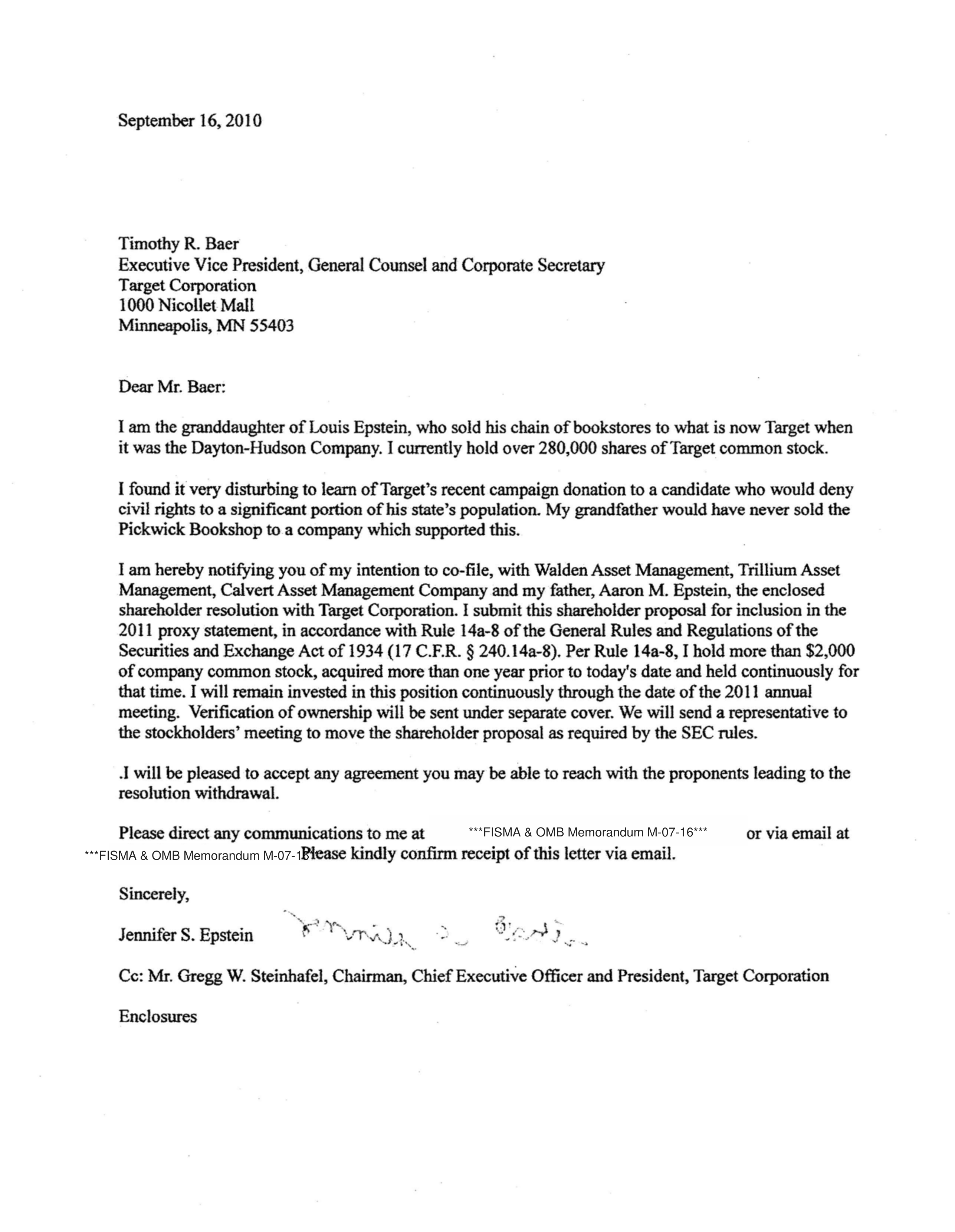 Target Proposal  — page 45