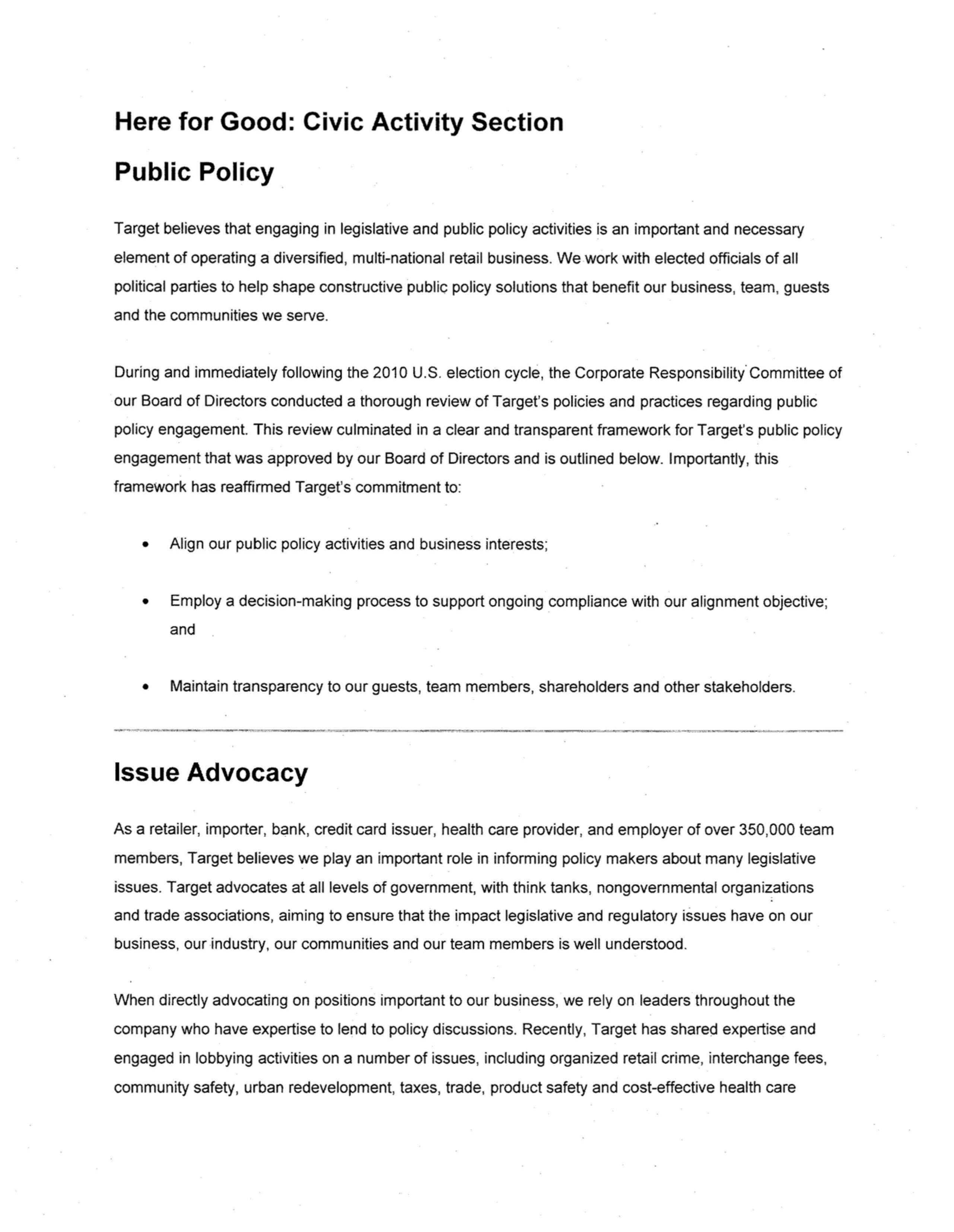 Target Proposal  — page 62