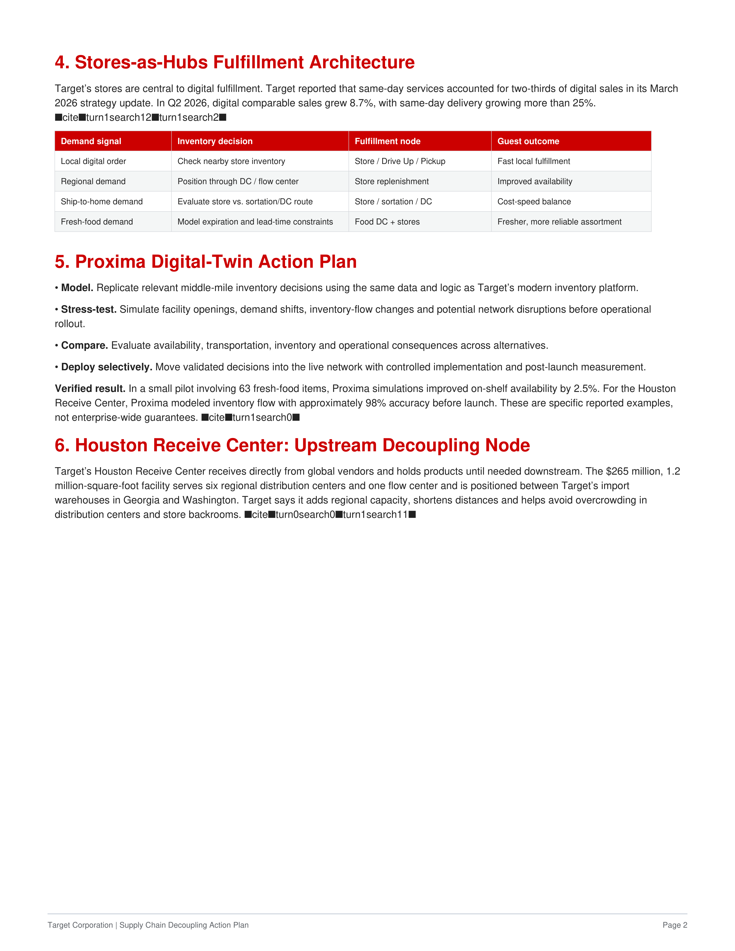 Target’s Supply Chain Decoupling Action Plan — page 2
