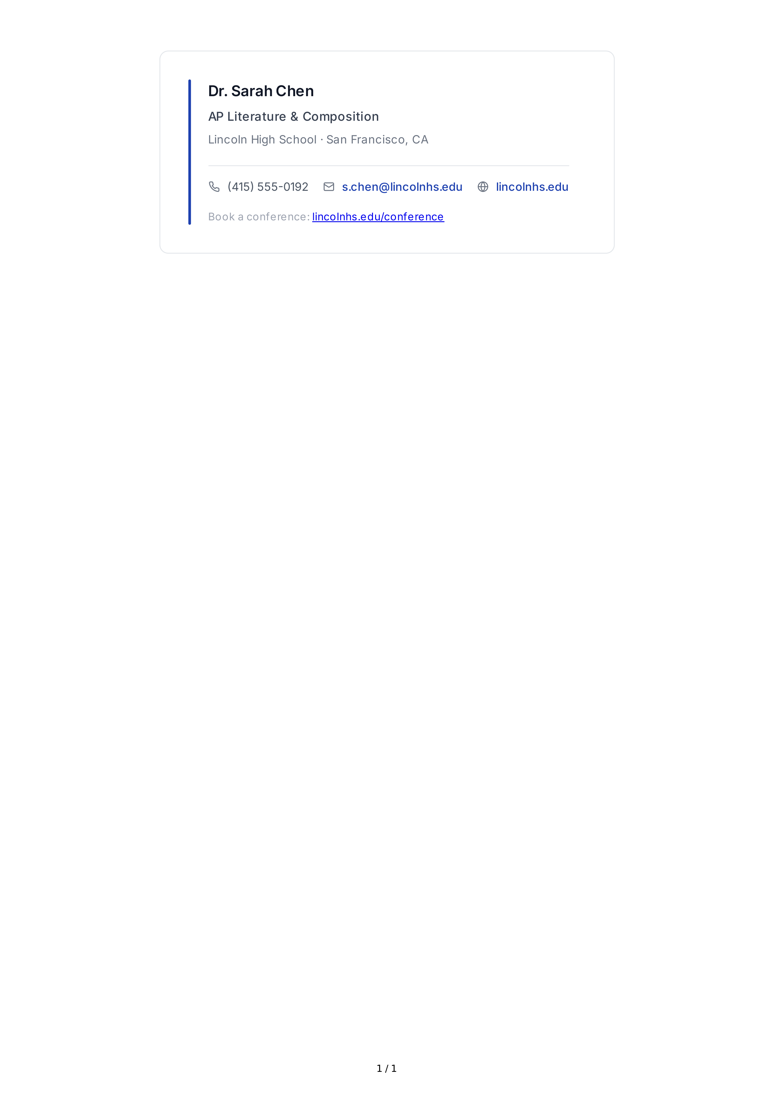Teacher Email Signature — page 1