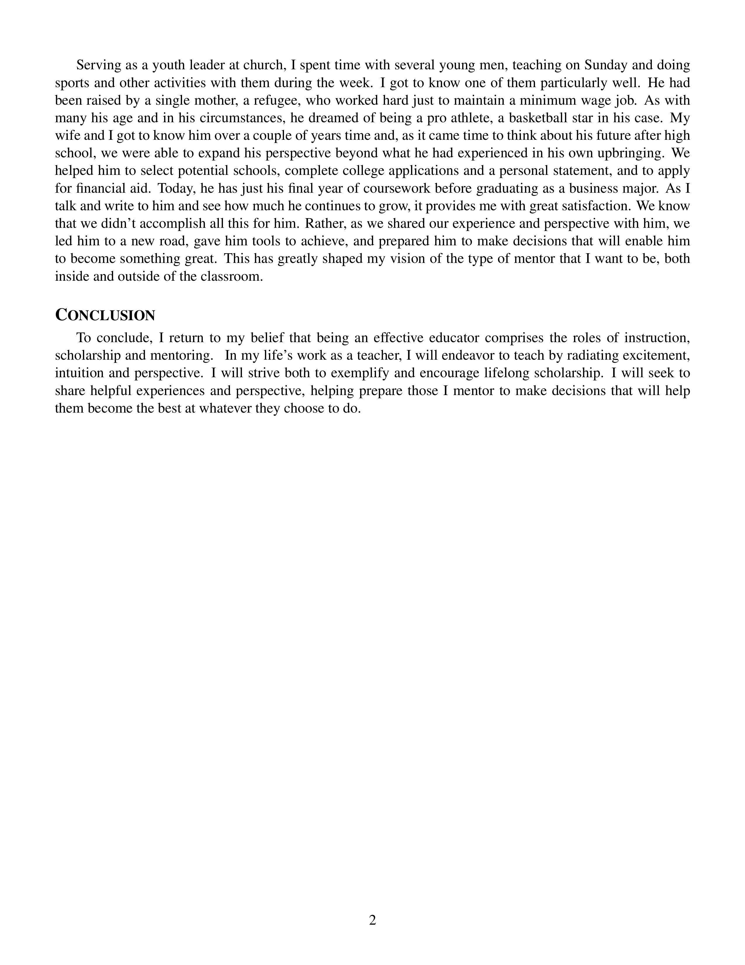 Teaching Statement — page 2