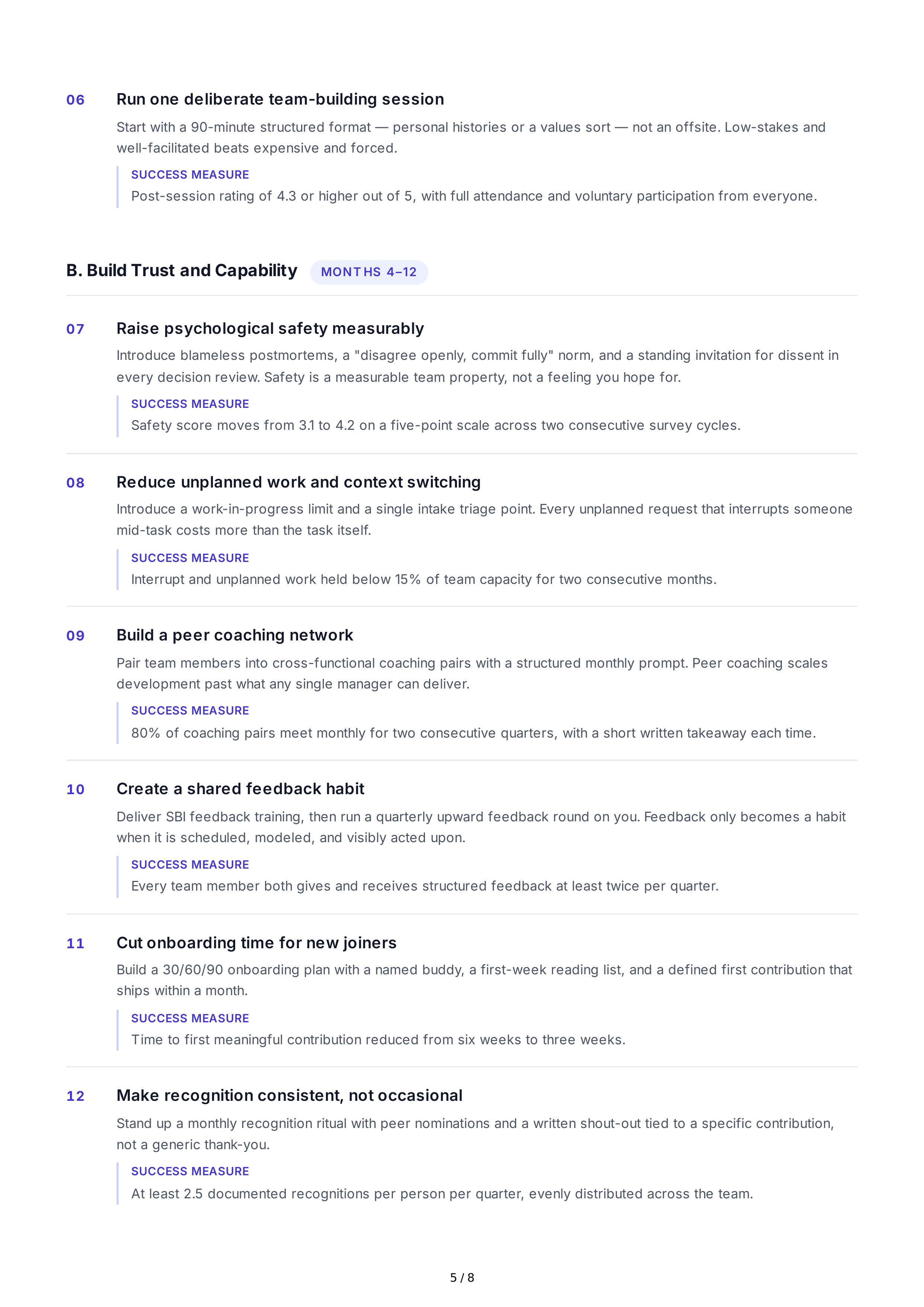 Team Building Professional Goals — page 5