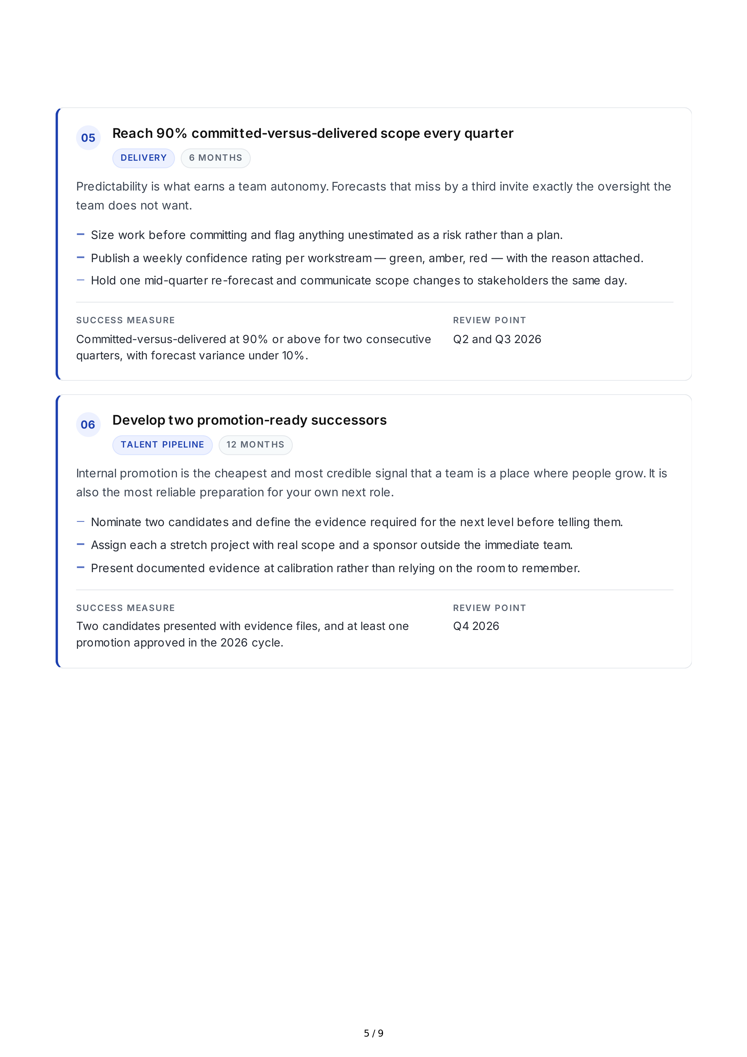 Team Management Professional Goals — page 5