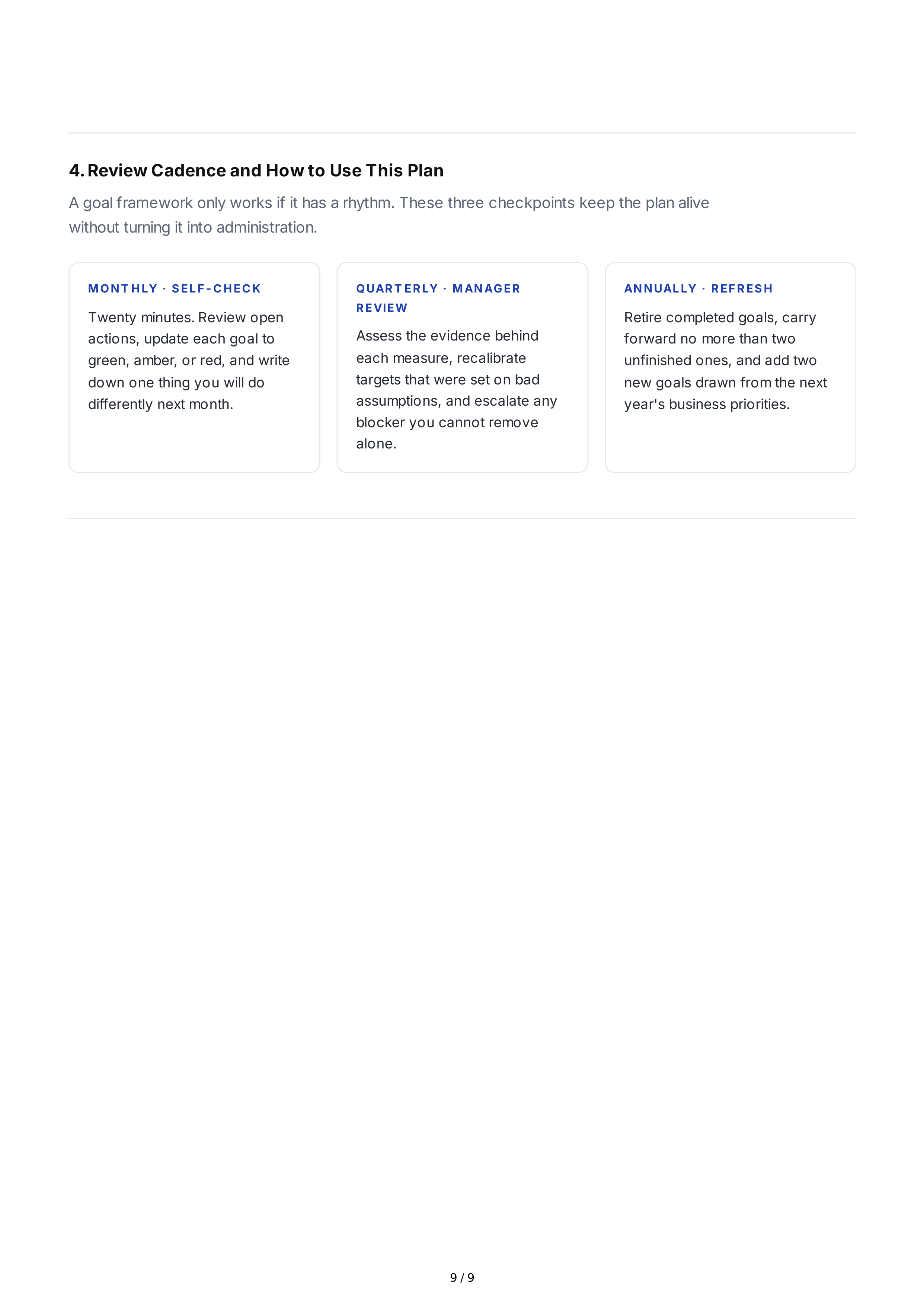 Team Management Professional Goals — page 9