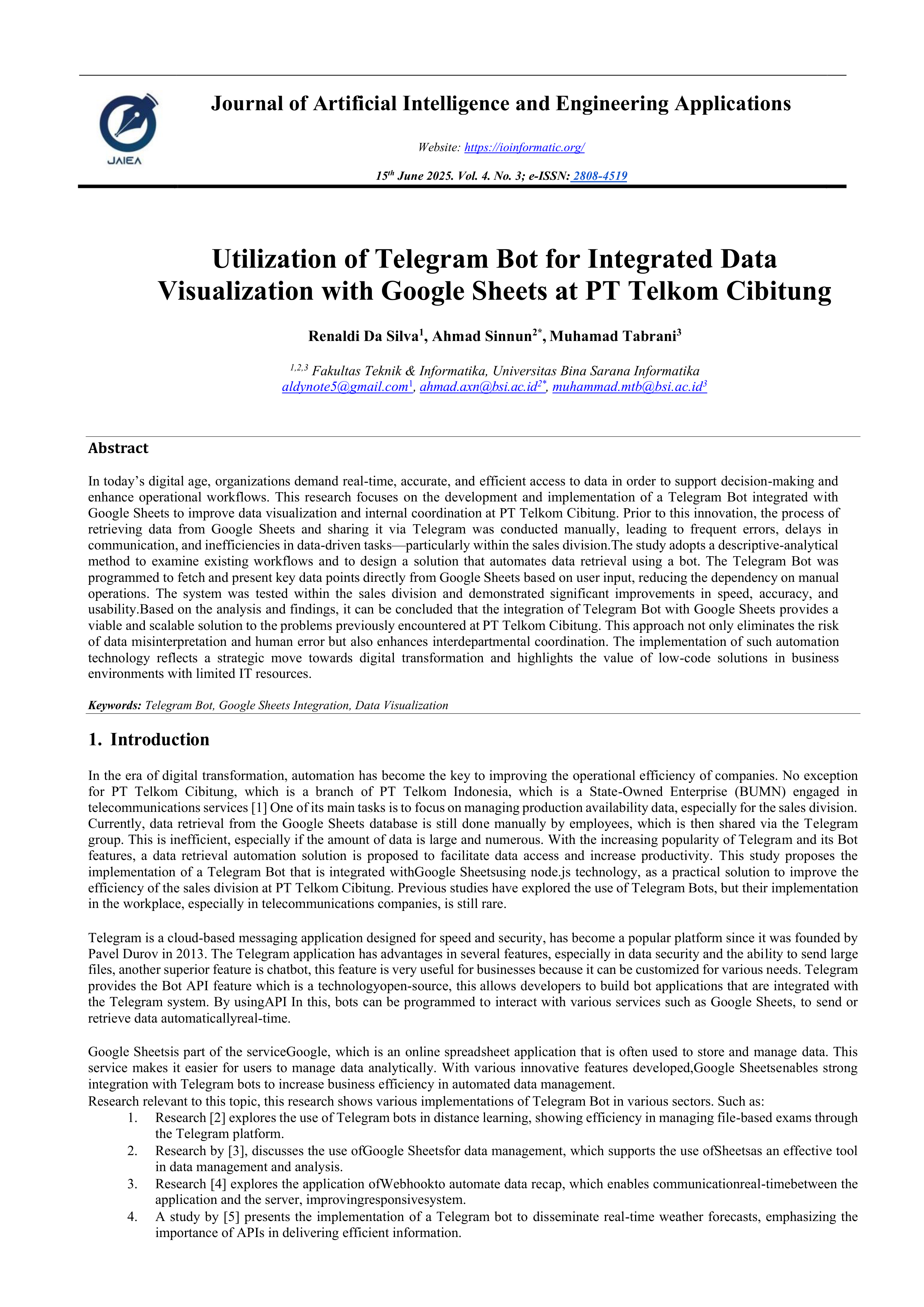 Telkom Data Visualization — page 1