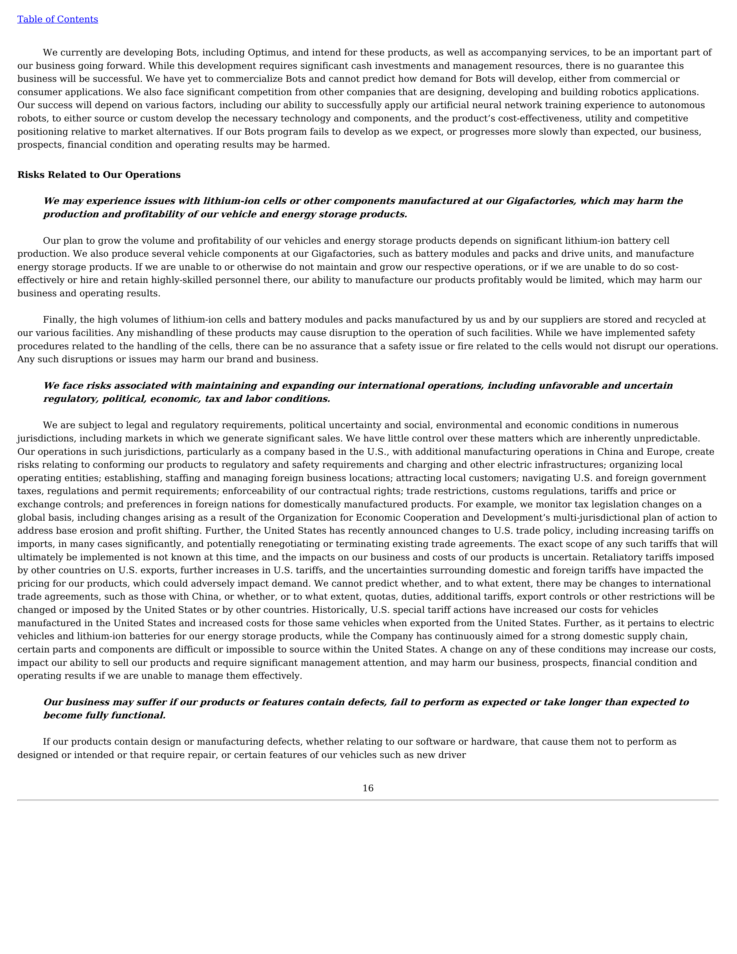 Tesla Annual Report — page 19