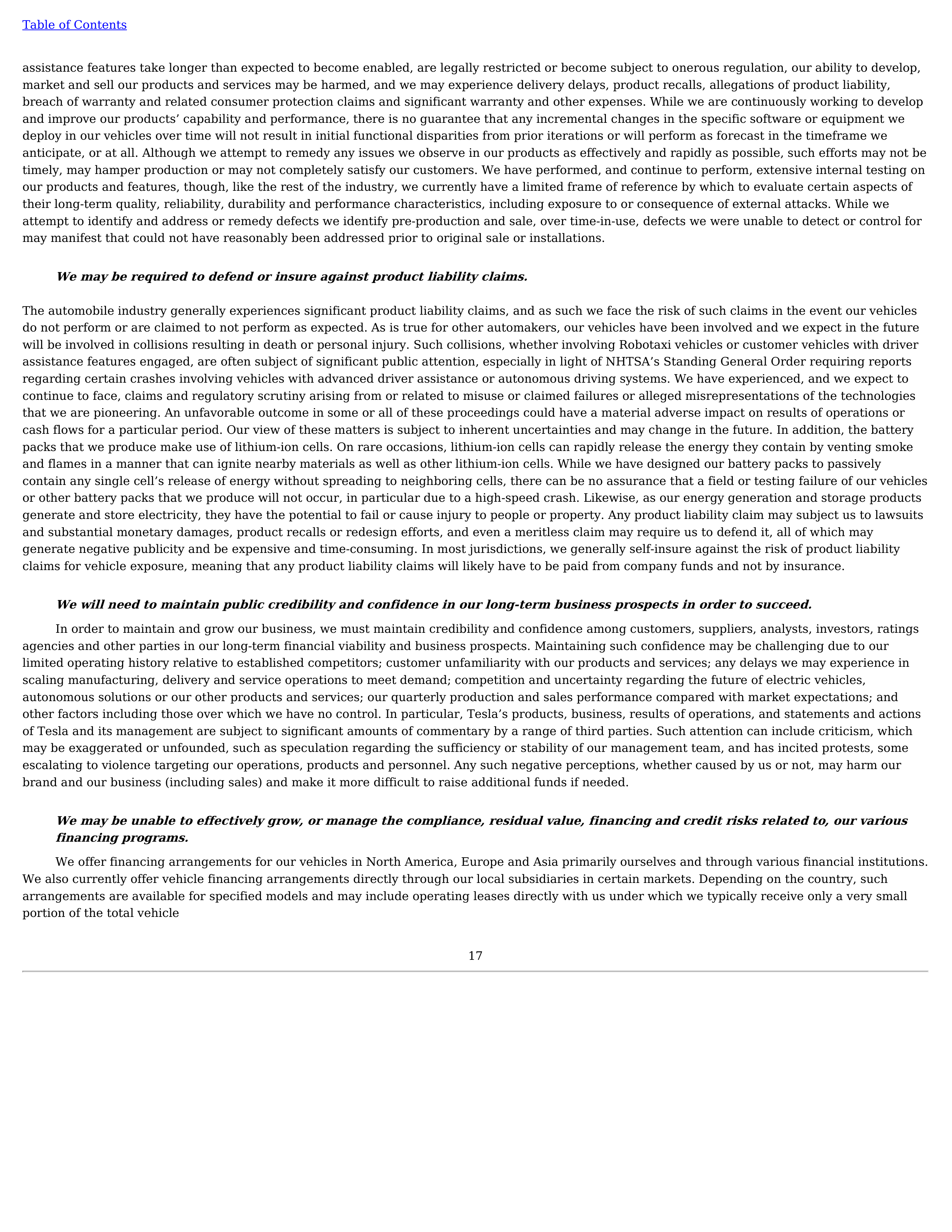 Tesla Annual Report — page 20