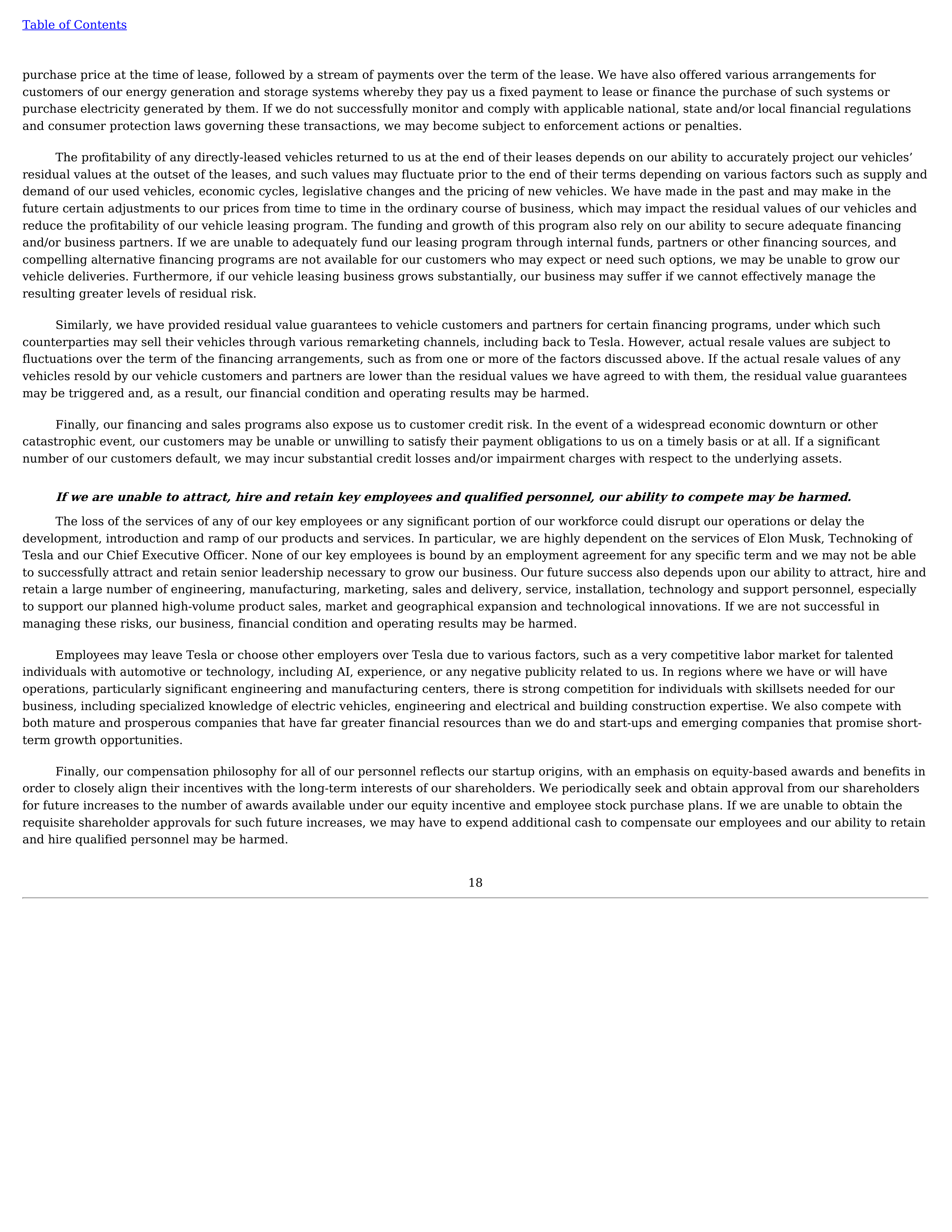 Tesla Annual Report — page 21
