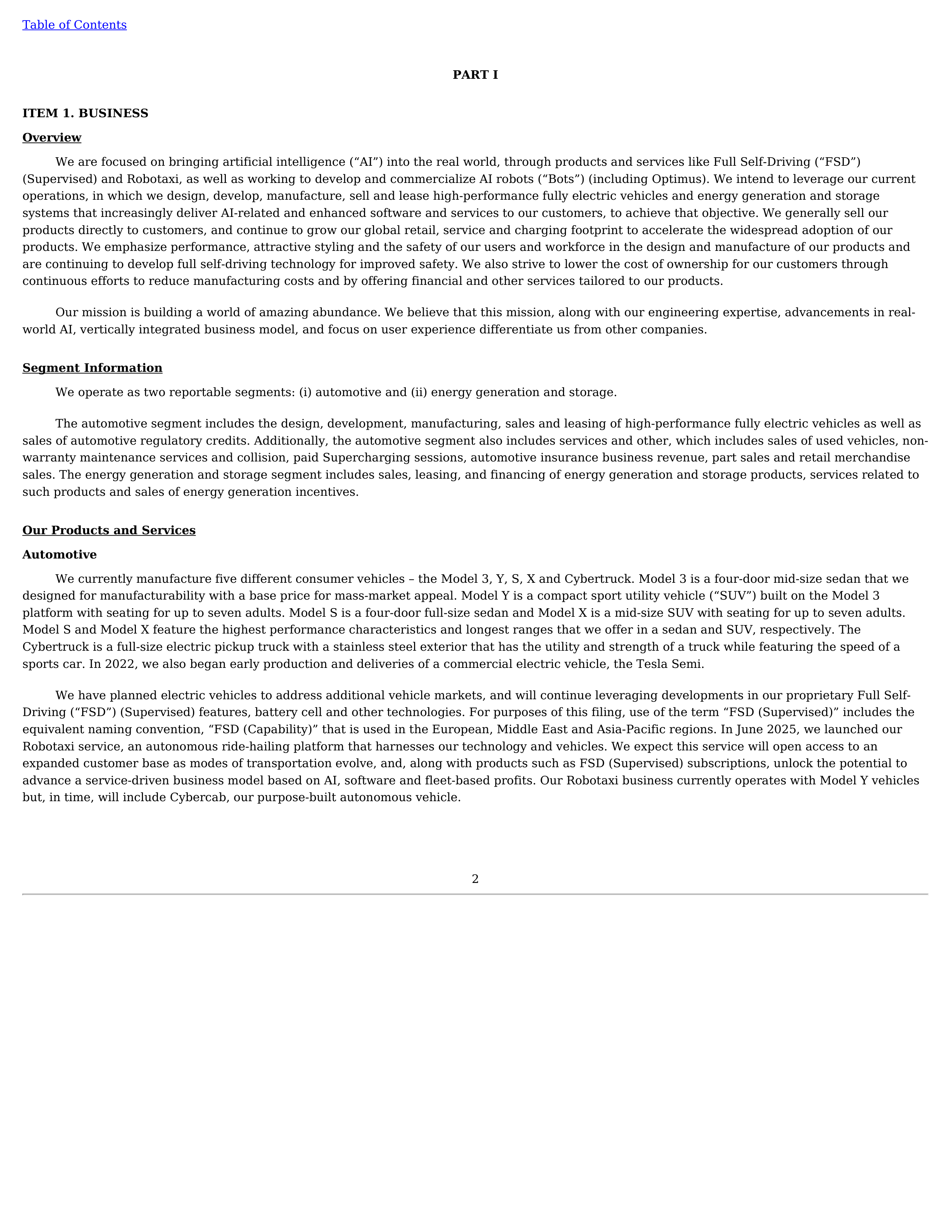 Tesla Annual Report — page 5