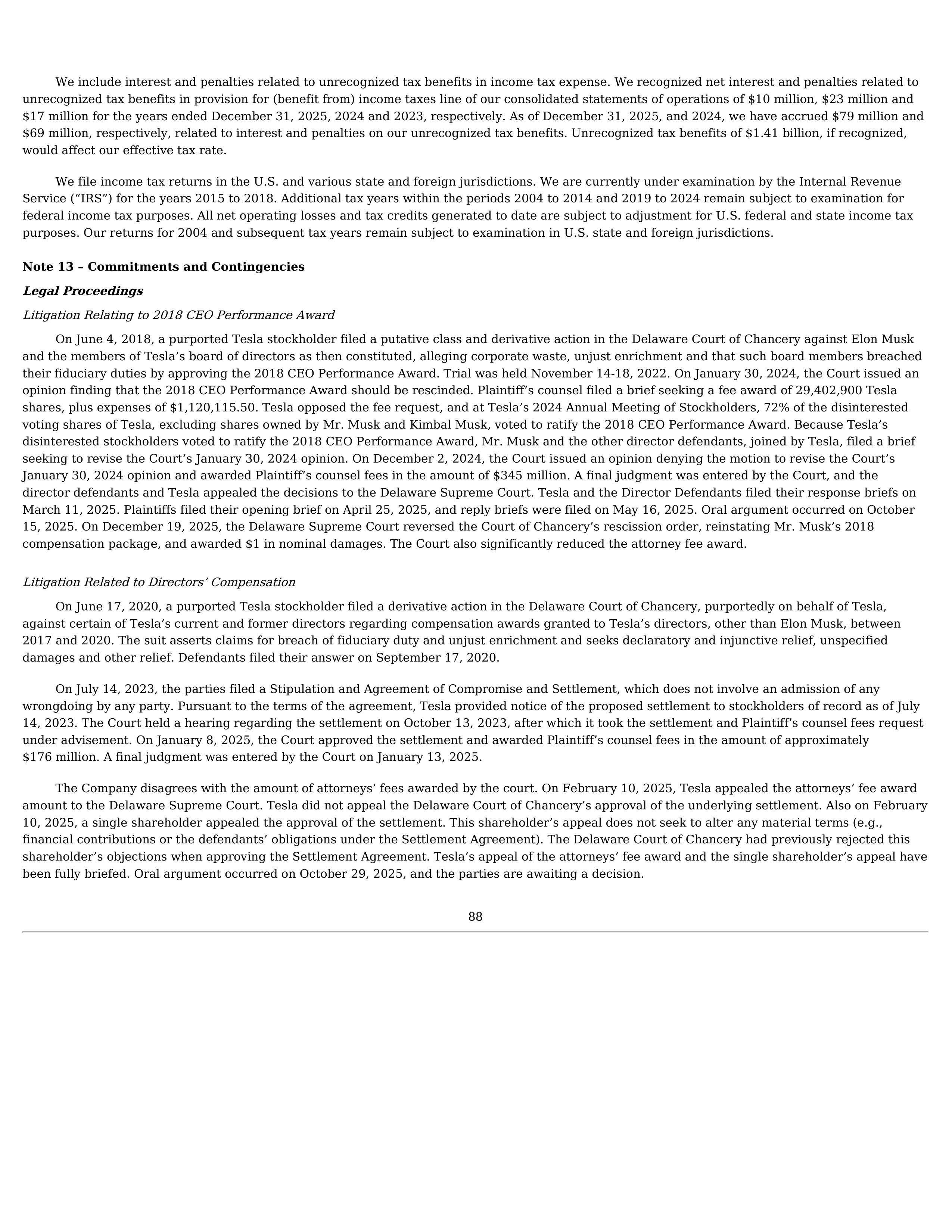 Tesla Annual Report — page 92