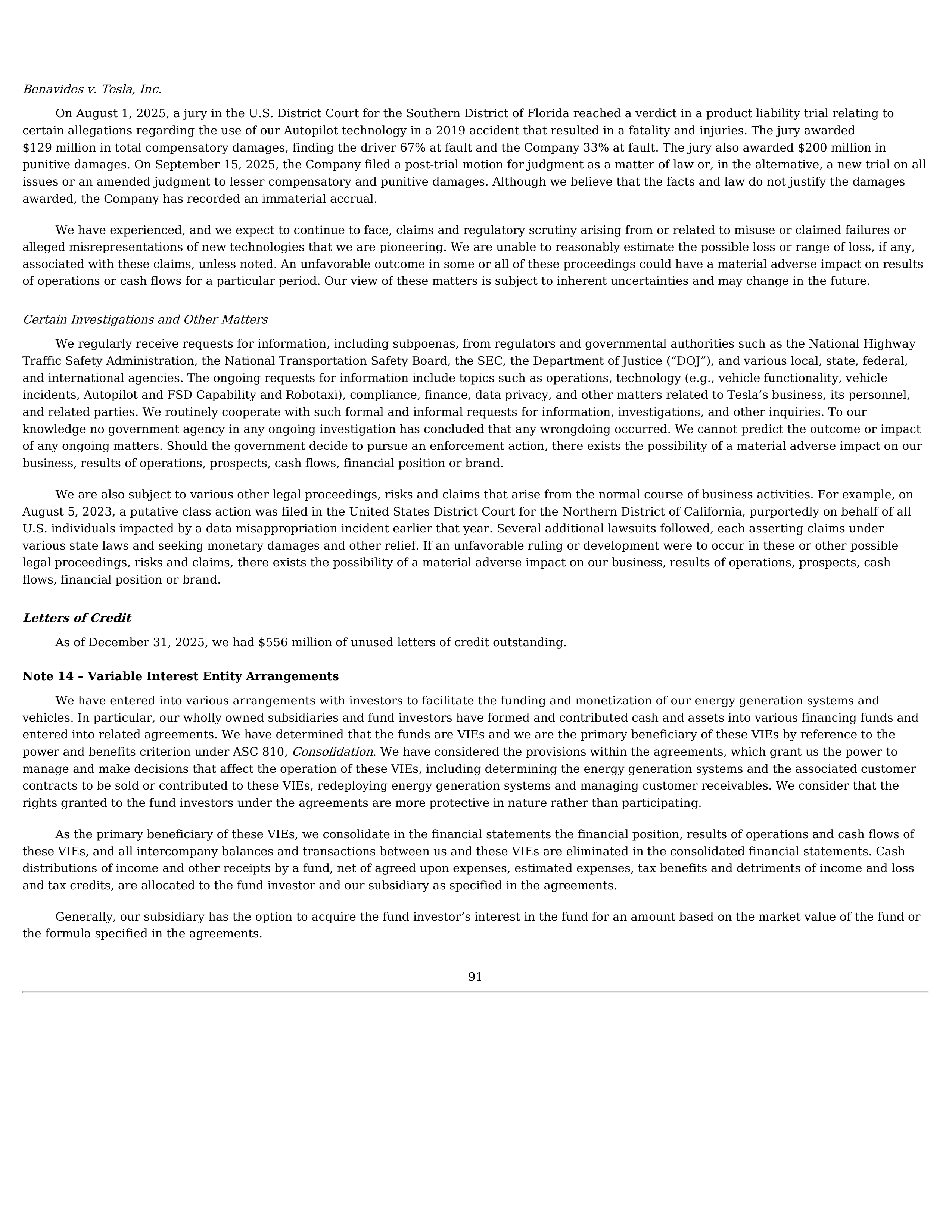 Tesla Annual Report — page 95