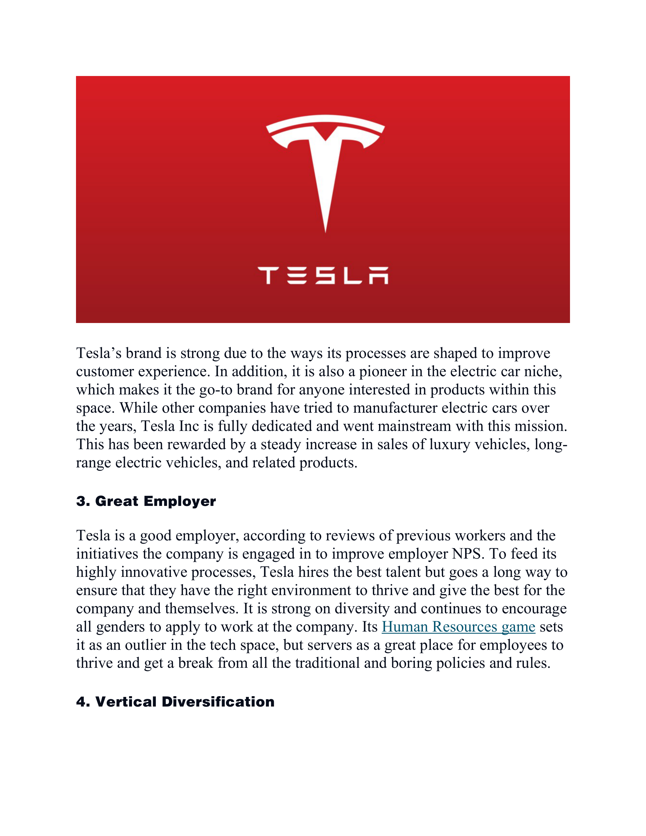 Tesla Swot Analysis  — page 3