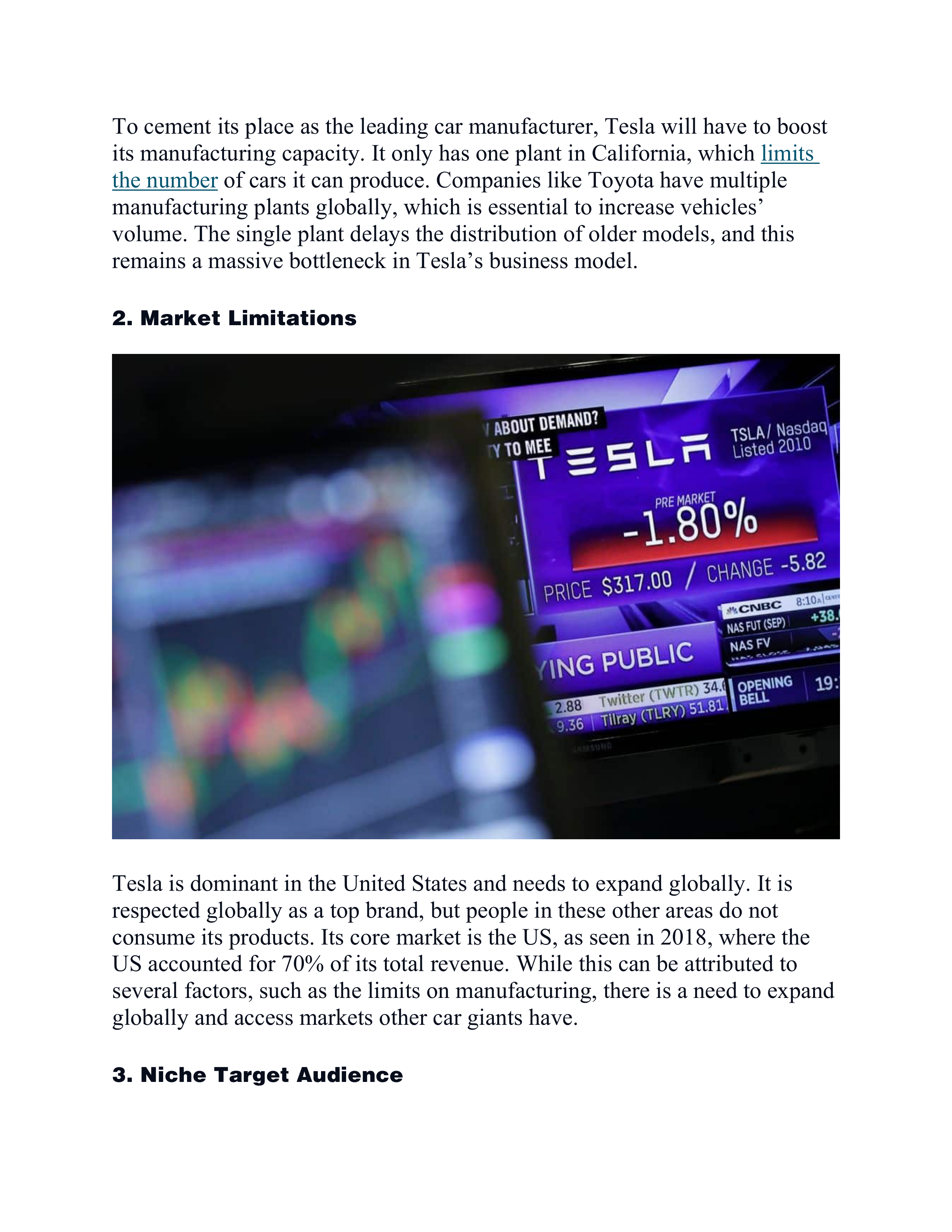 Tesla Swot Analysis  — page 6