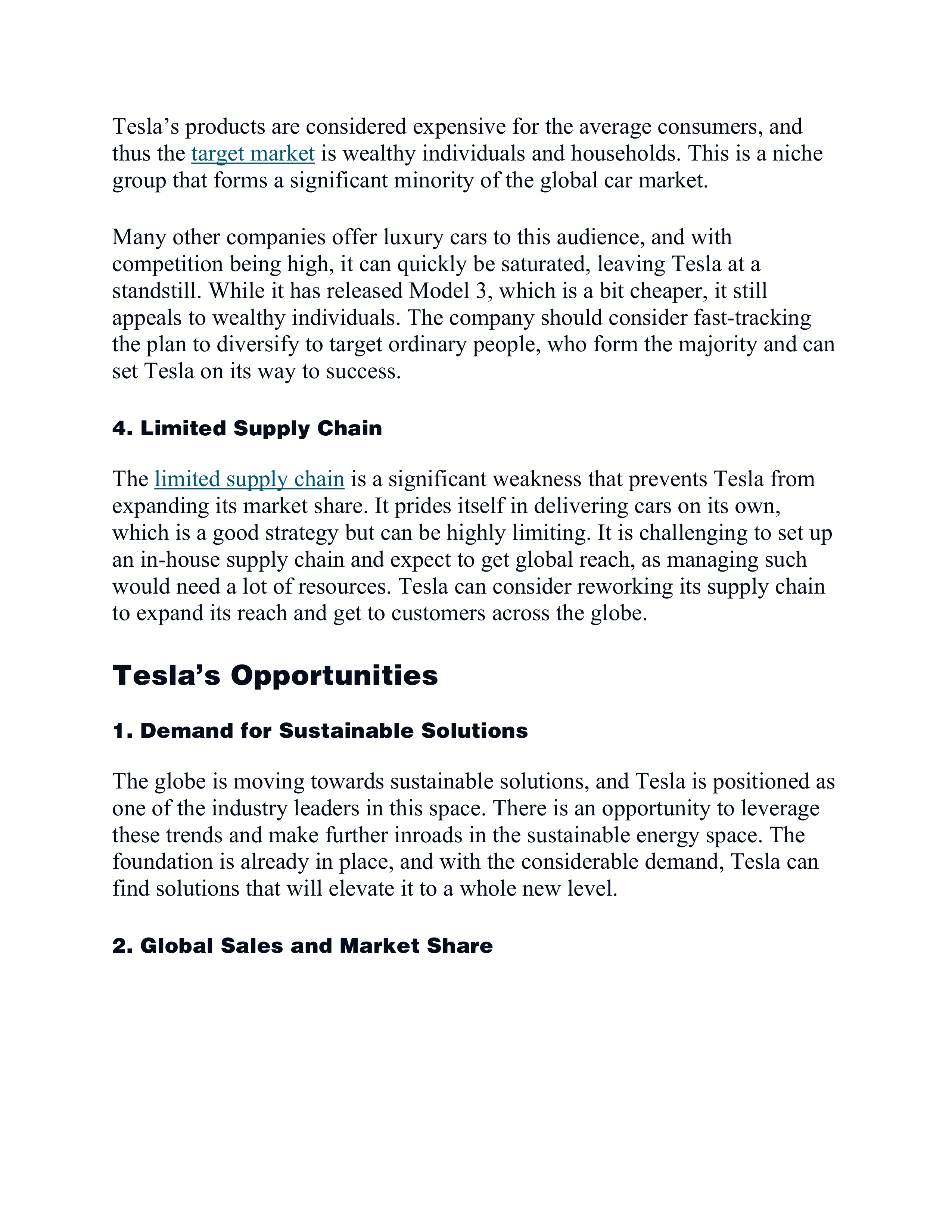 Tesla Swot Analysis  — page 7