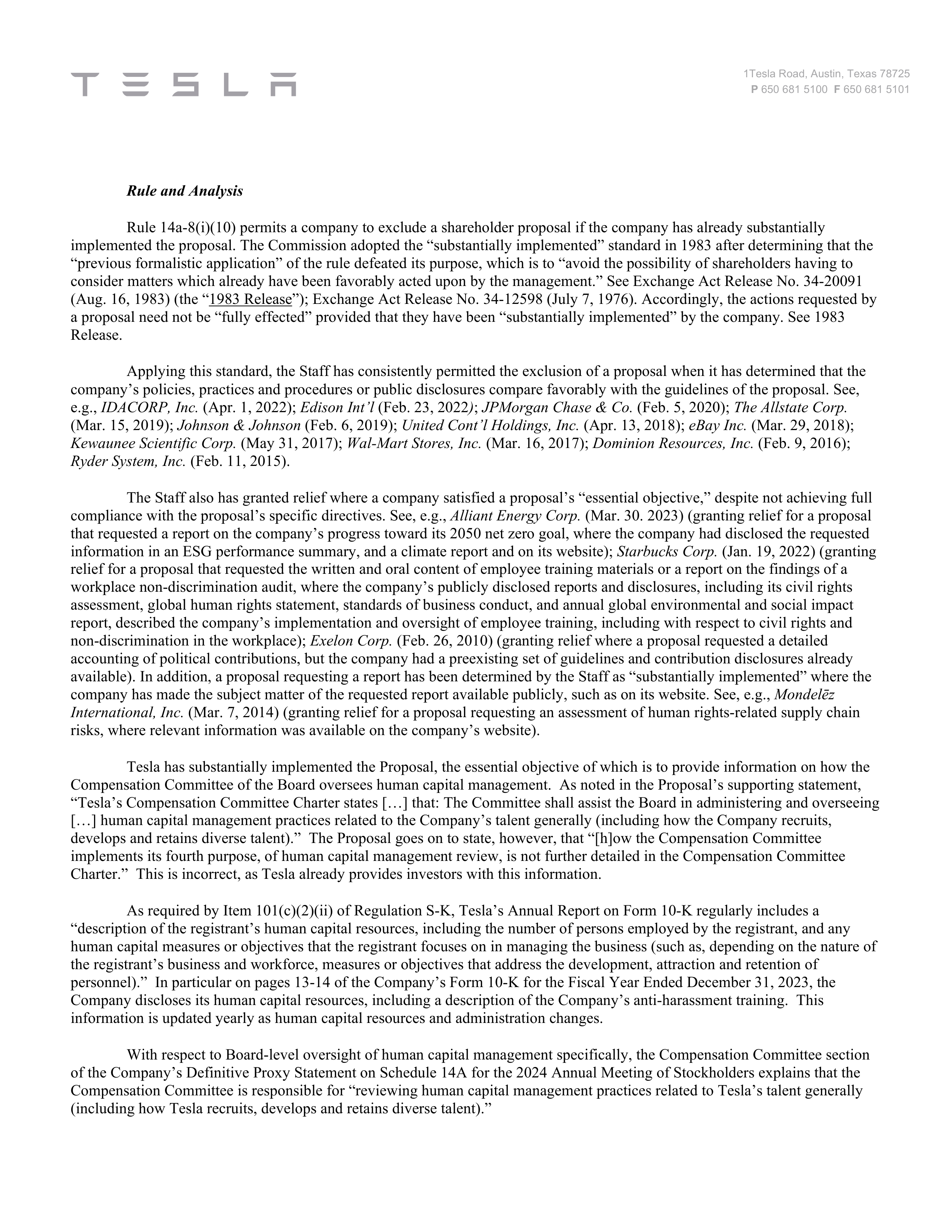 Tesla Proposal  — page 2