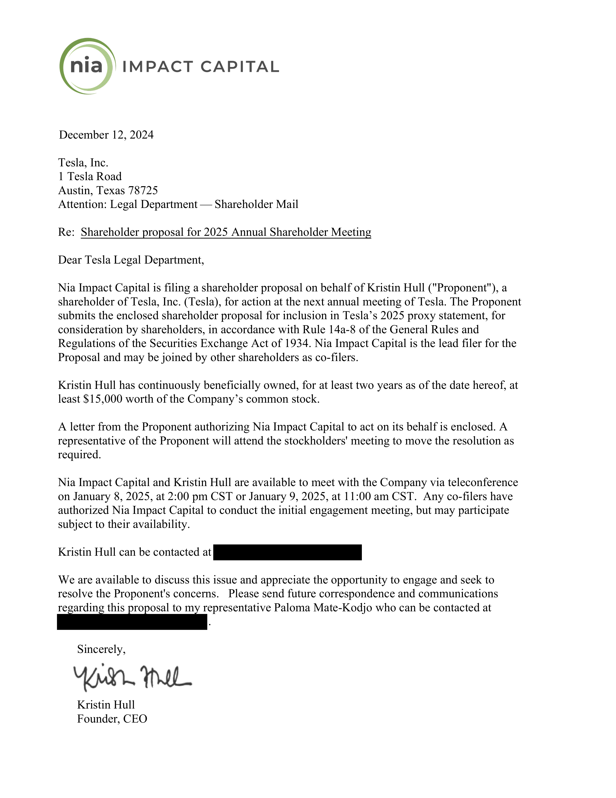 Tesla Proposal  — page 5
