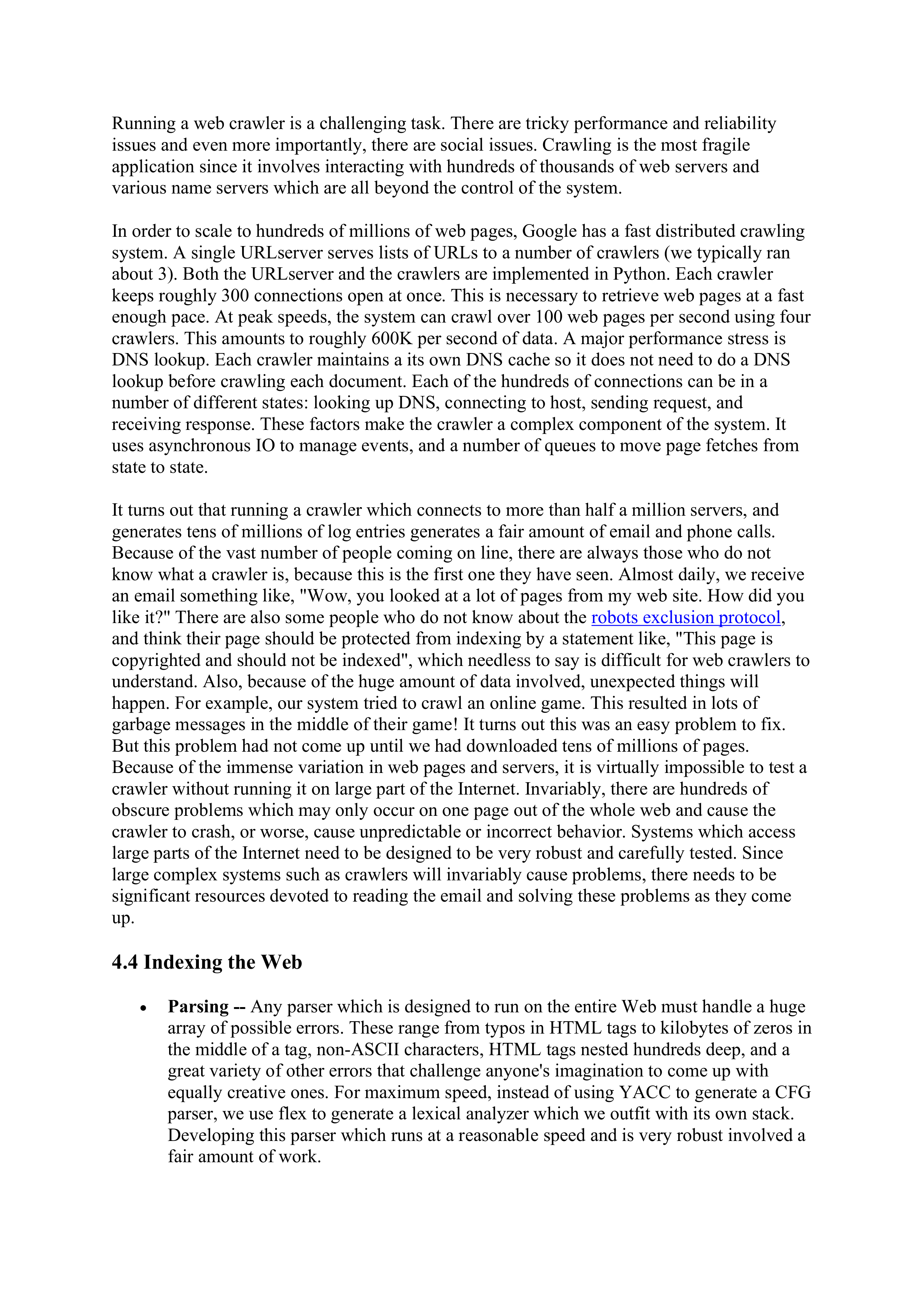 Large-Scale Hypertextual Web Search Engine Research Paper by Stanford University — page 11