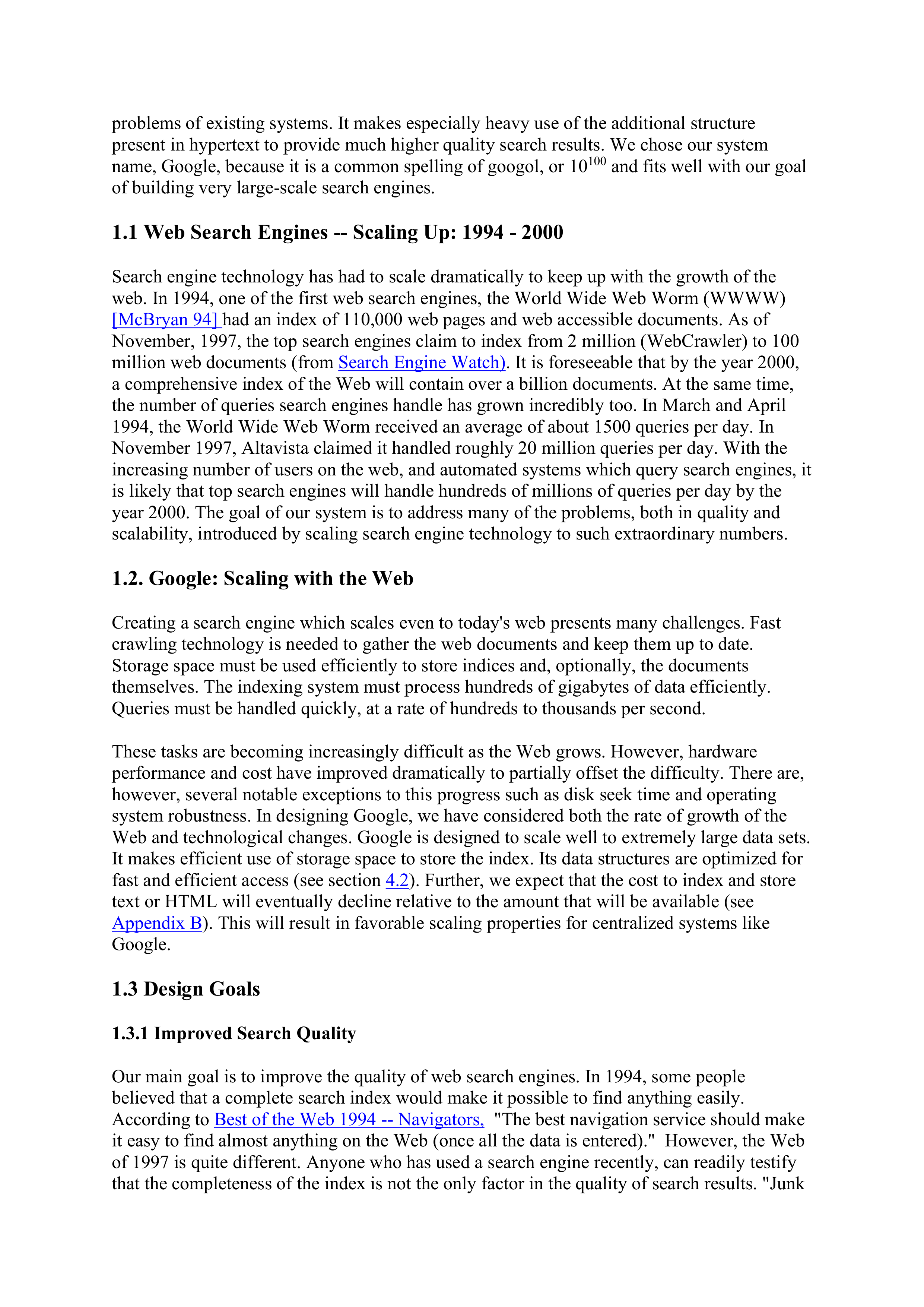 Large-Scale Hypertextual Web Search Engine Research Paper by Stanford University — page 2