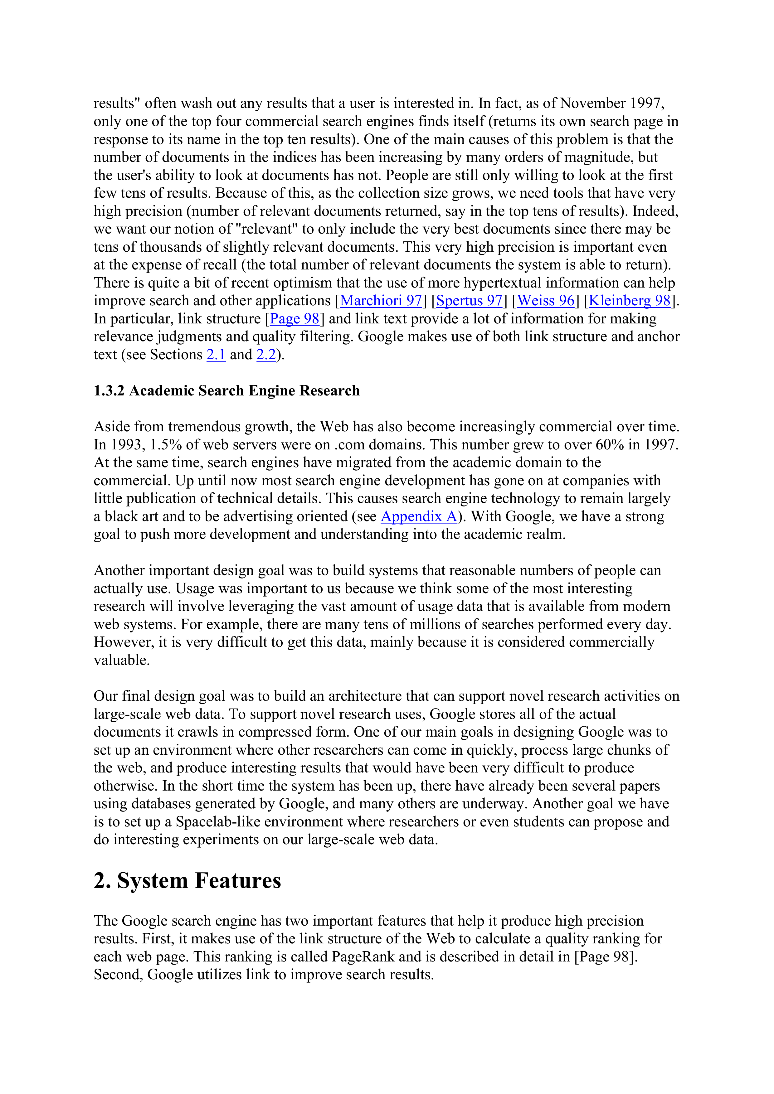 Large-Scale Hypertextual Web Search Engine Research Paper by Stanford University — page 3