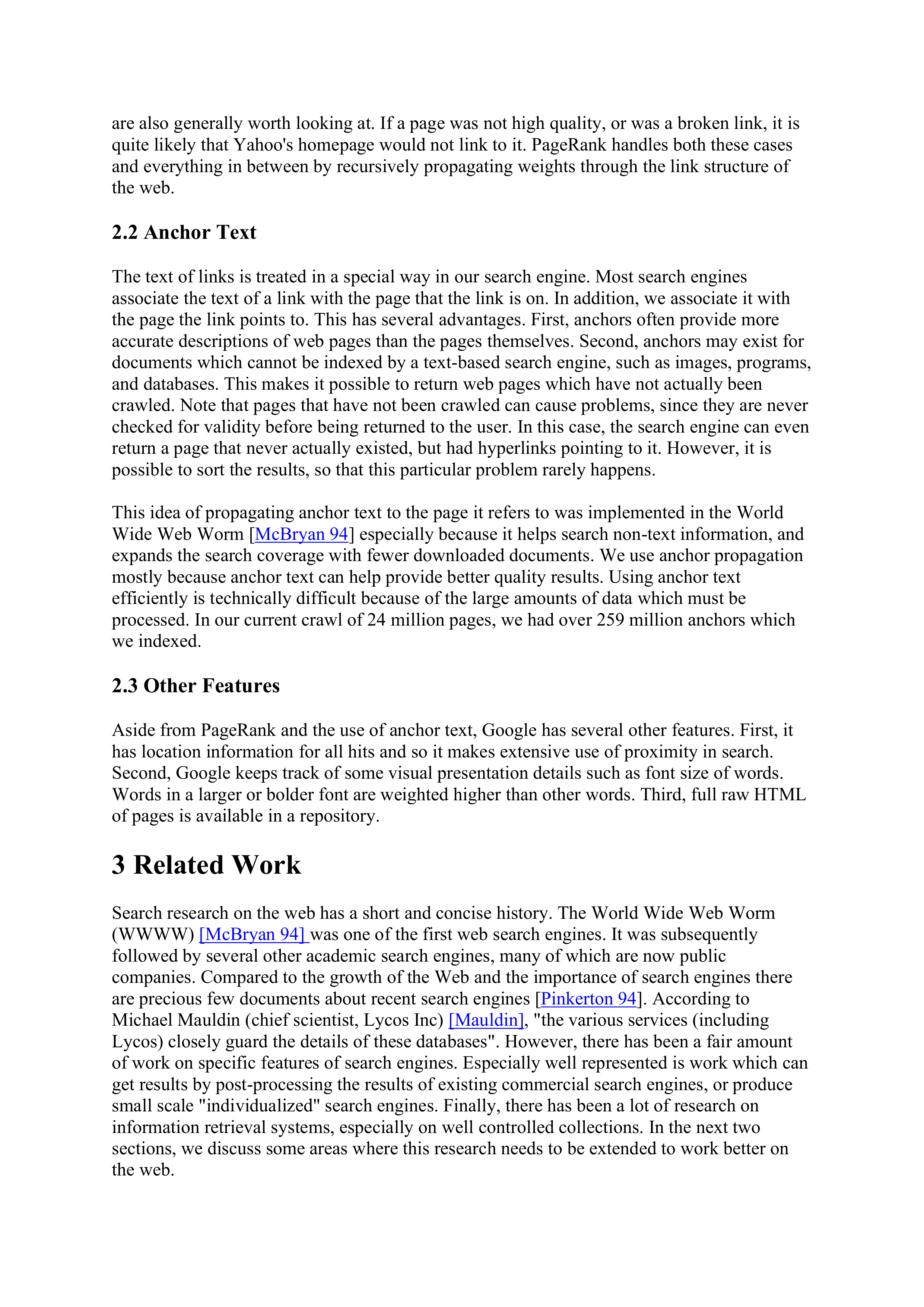 Large-Scale Hypertextual Web Search Engine Research Paper by Stanford University — page 5