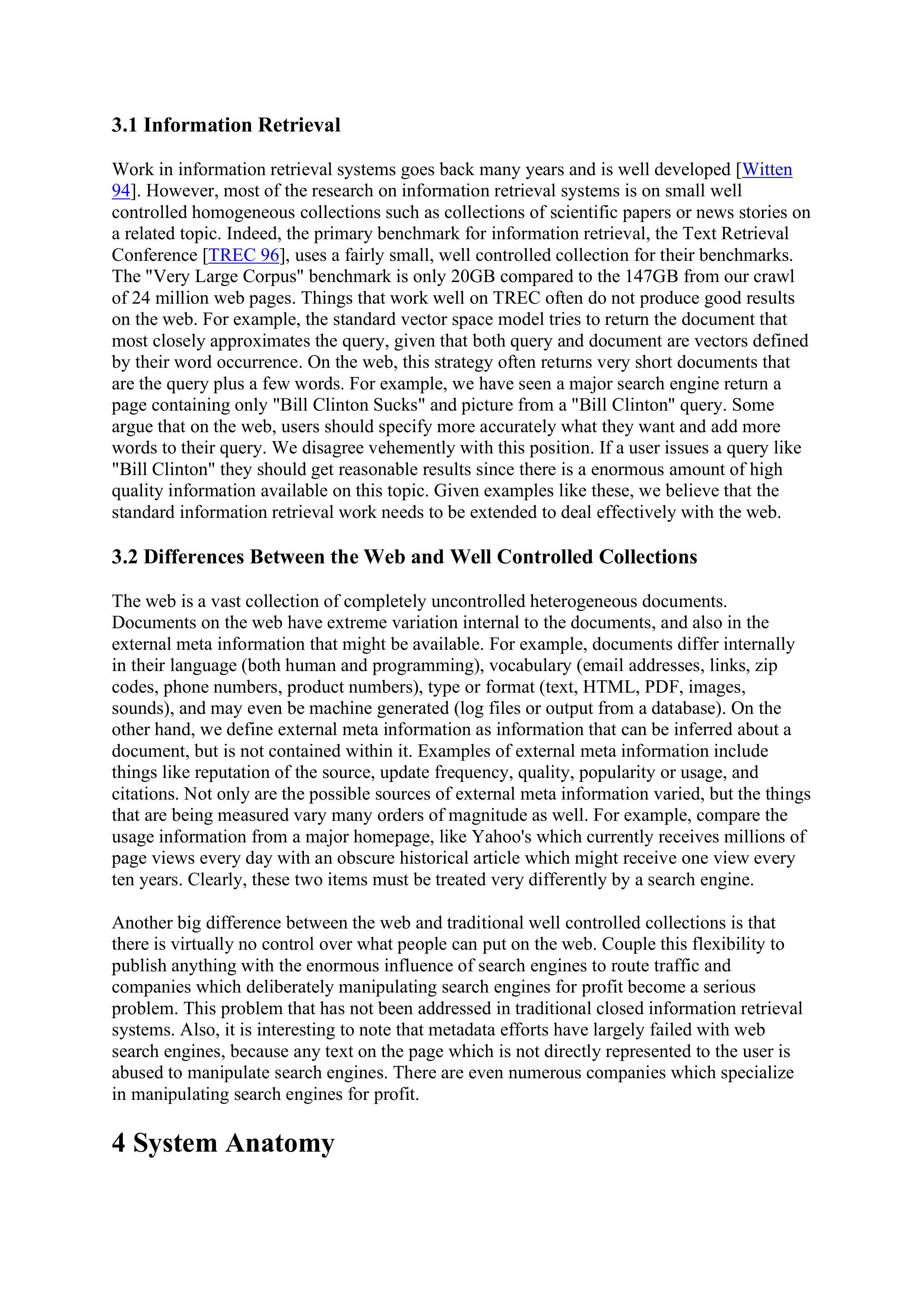 Large-Scale Hypertextual Web Search Engine Research Paper by Stanford University — page 6