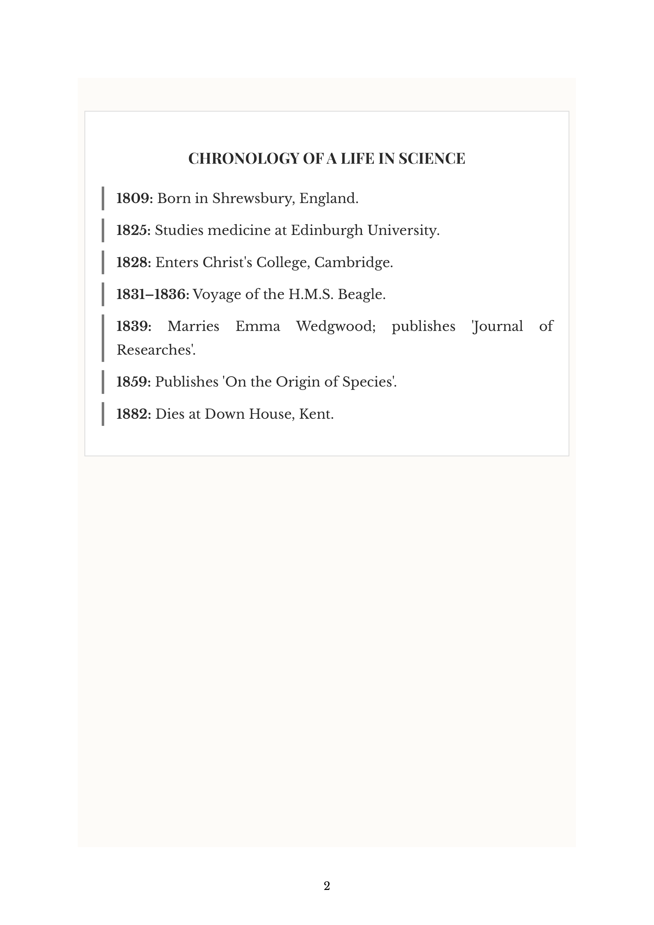 The Autobiography of Charles Darwin by Charles Darwin Naturalist Autobiography — page 2