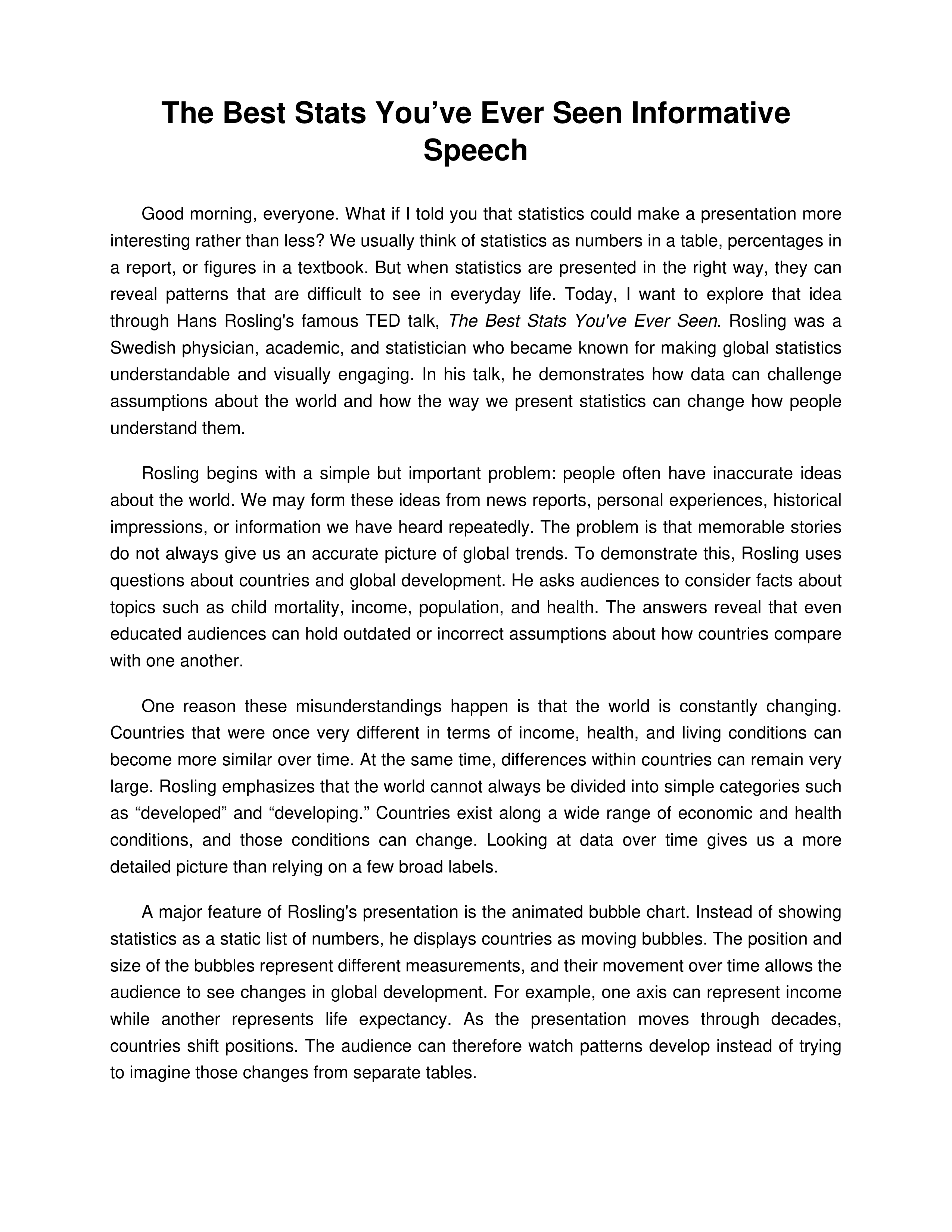 The Best Stats You’ve Ever Seen Informative Speech — page 1