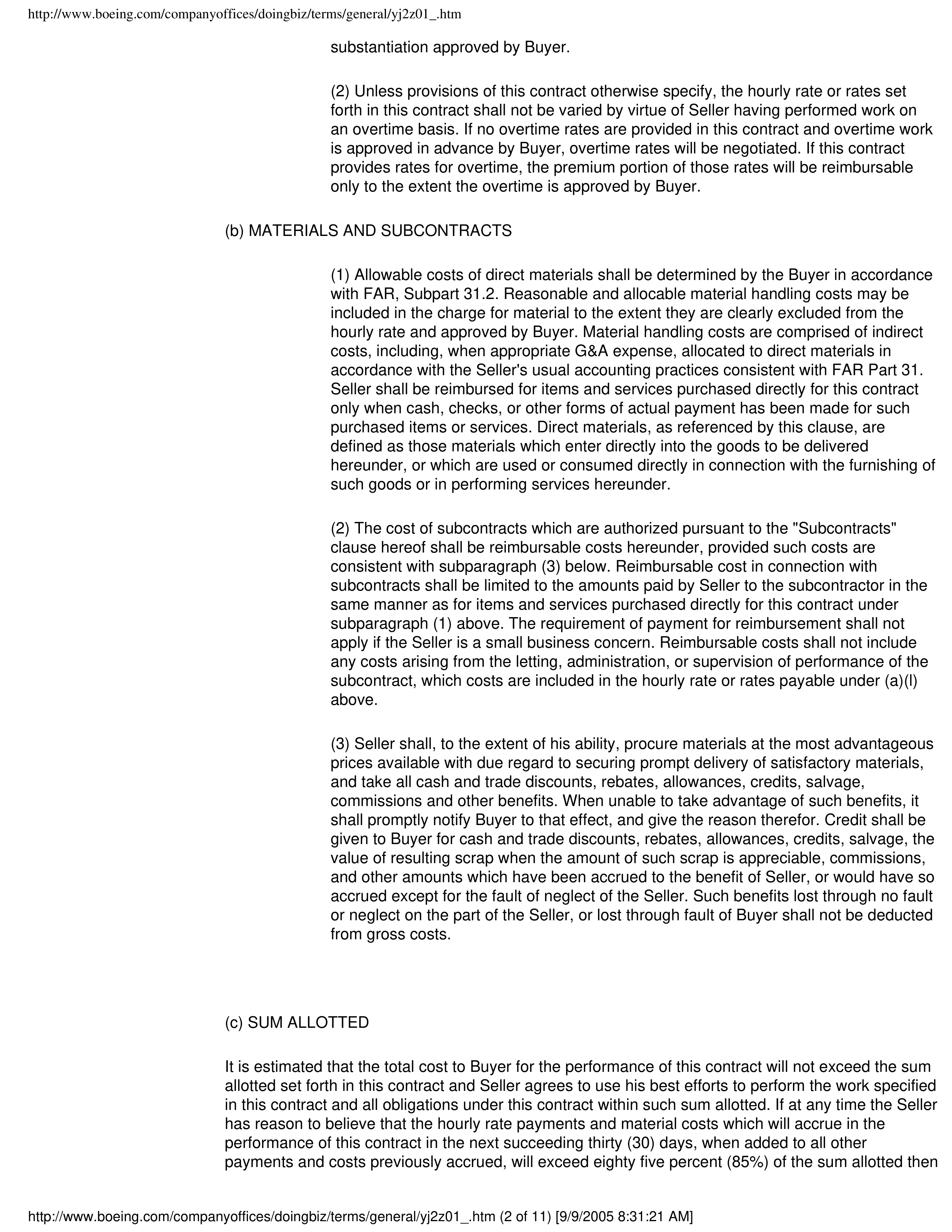 The Boeing Company General Provisions — page 2