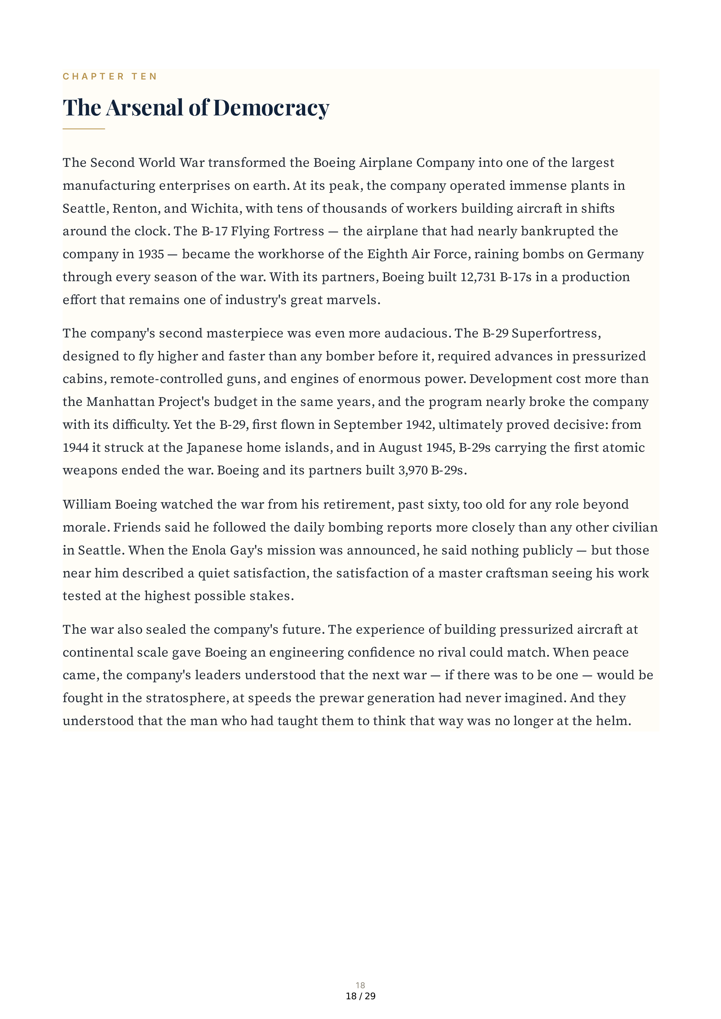 The Boeing Company The William E. Boeing Story A Gift of Flight Biography — page 18